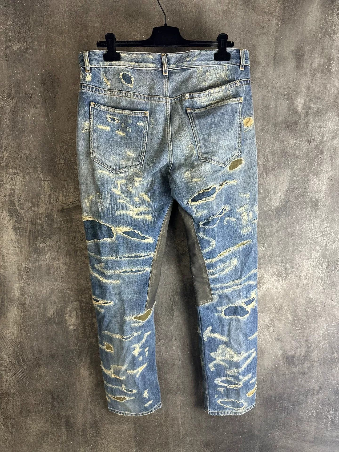 Givenchy Givenchy MMW Blue Distressed Boro Denim Jeans 30 Size US 30 / EU 46 - 6 Thumbnail