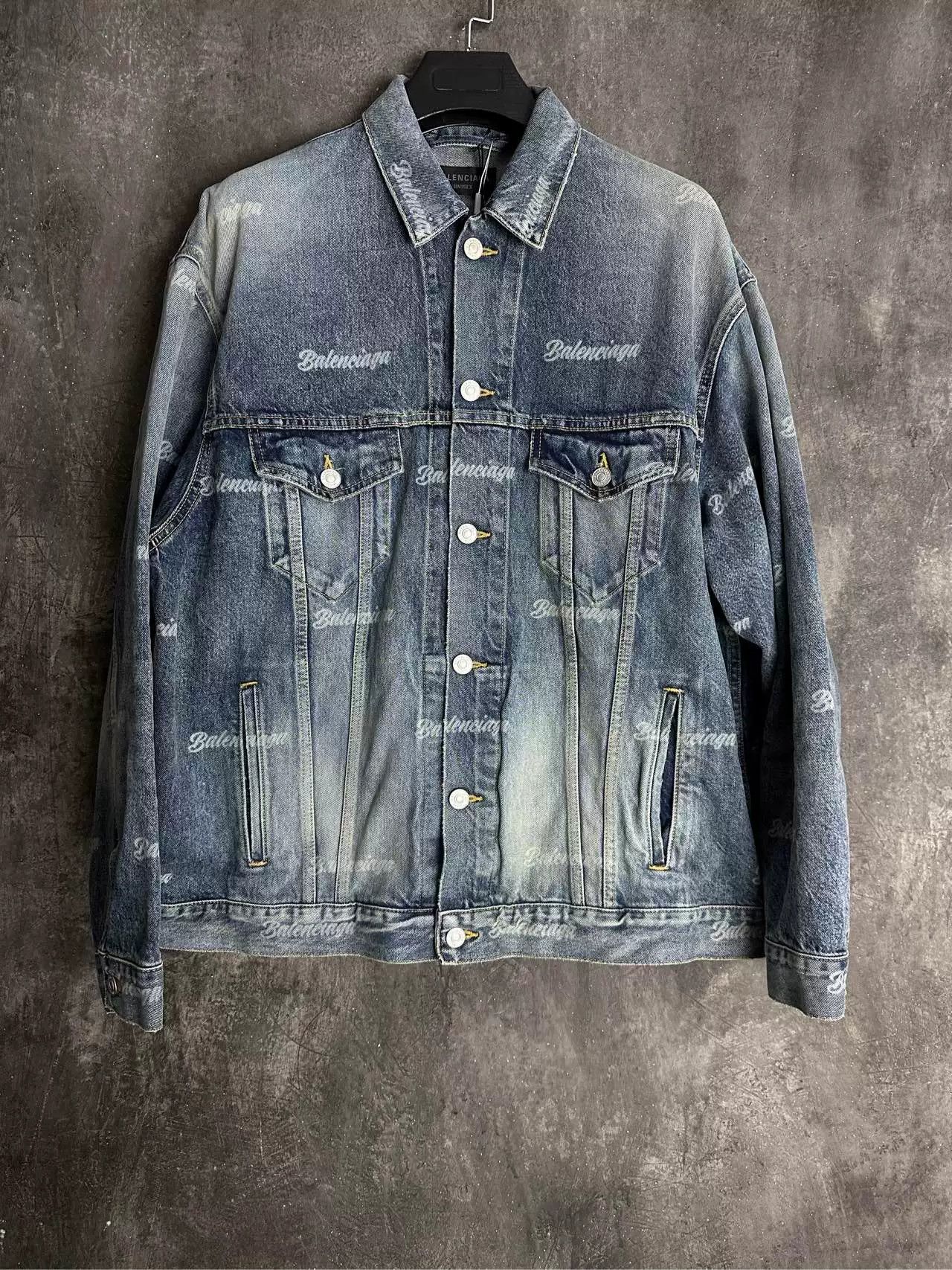 Balenciaga Balenciaga Logo Print Denim Jacket Size S Size US S / EU 44-46 / 1 - 2 Thumbnail