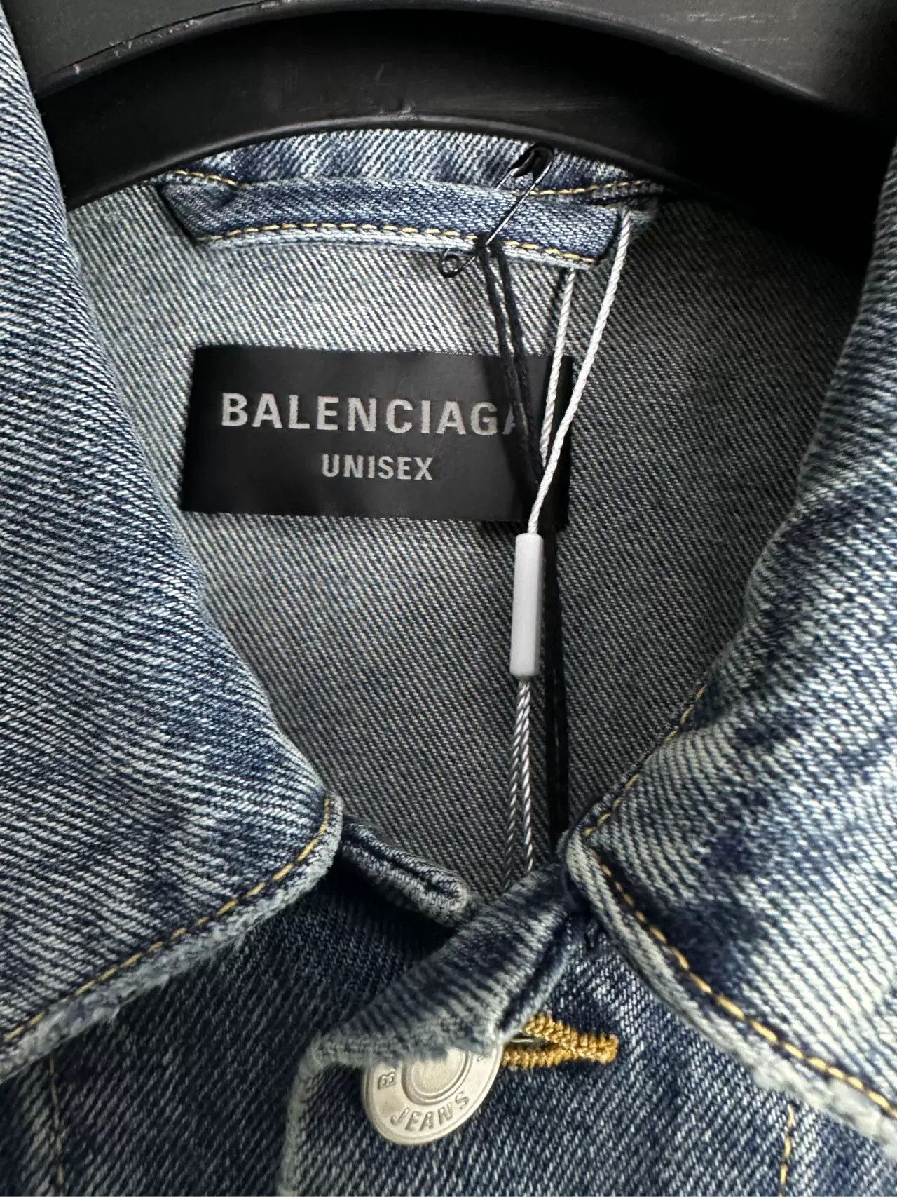Balenciaga Balenciaga Logo Print Denim Jacket Size S Size US S / EU 44-46 / 1 - 4 Thumbnail