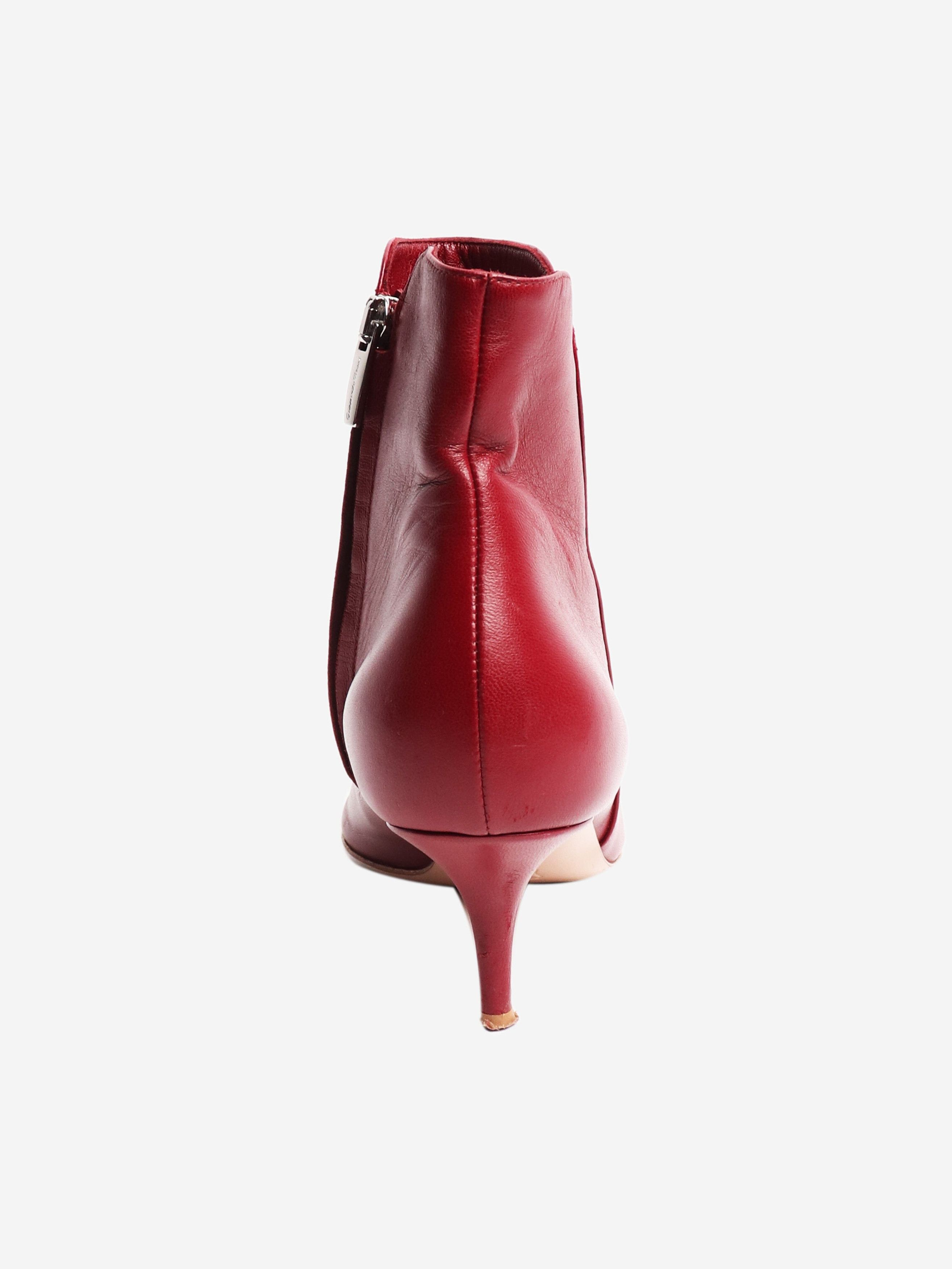 Gianvito Rossi Burgundy ankle boots - UK 8 Size US 10.5 / IT 40.5 - 3 Thumbnail