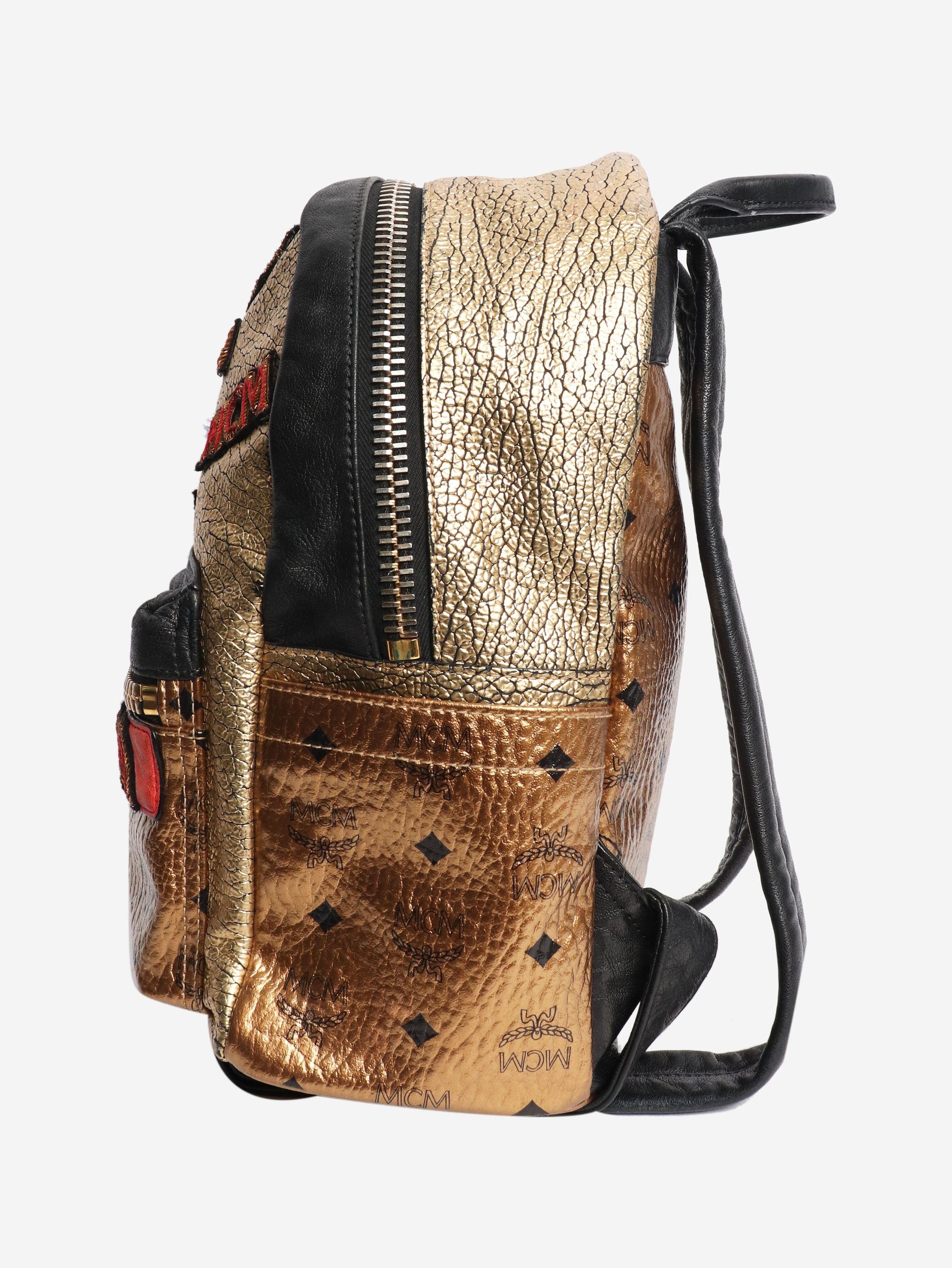 MCM Gold metallic backpack Size ONE SIZE - 2 Thumbnail