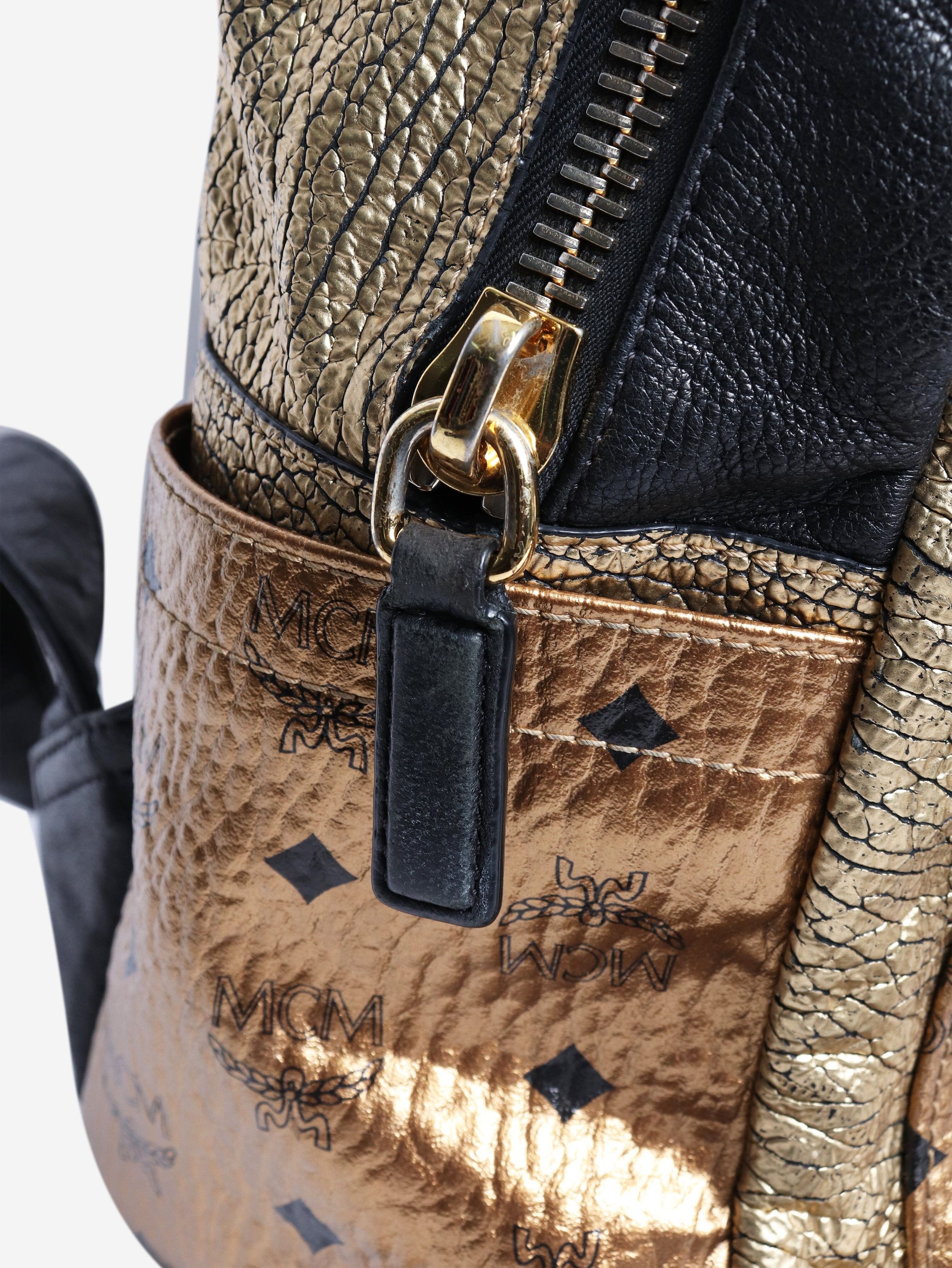 MCM Gold metallic backpack Size ONE SIZE - 7 Thumbnail