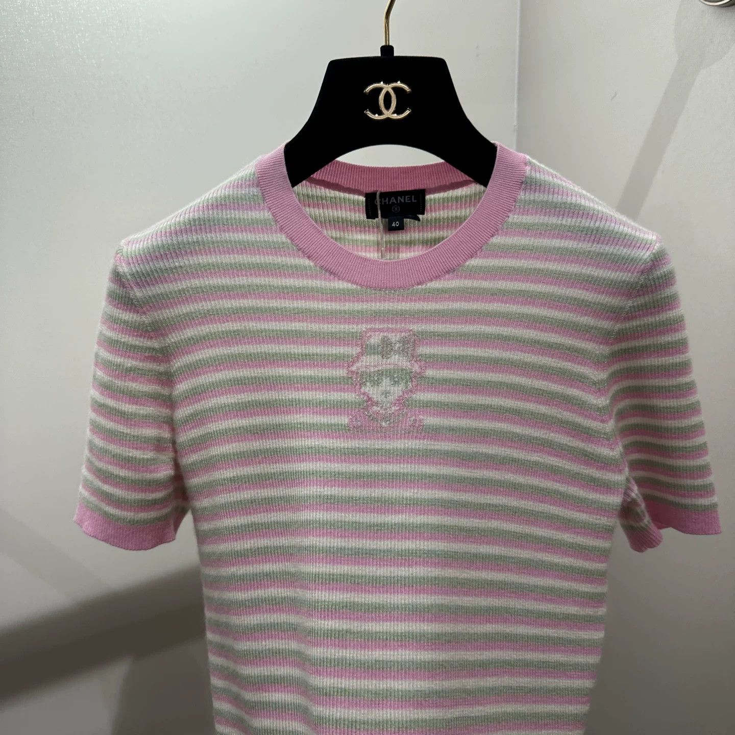 Chanel Chanel Striped T-Shirt it_40 Women Size S / US 4 / IT 40 - 6 Thumbnail