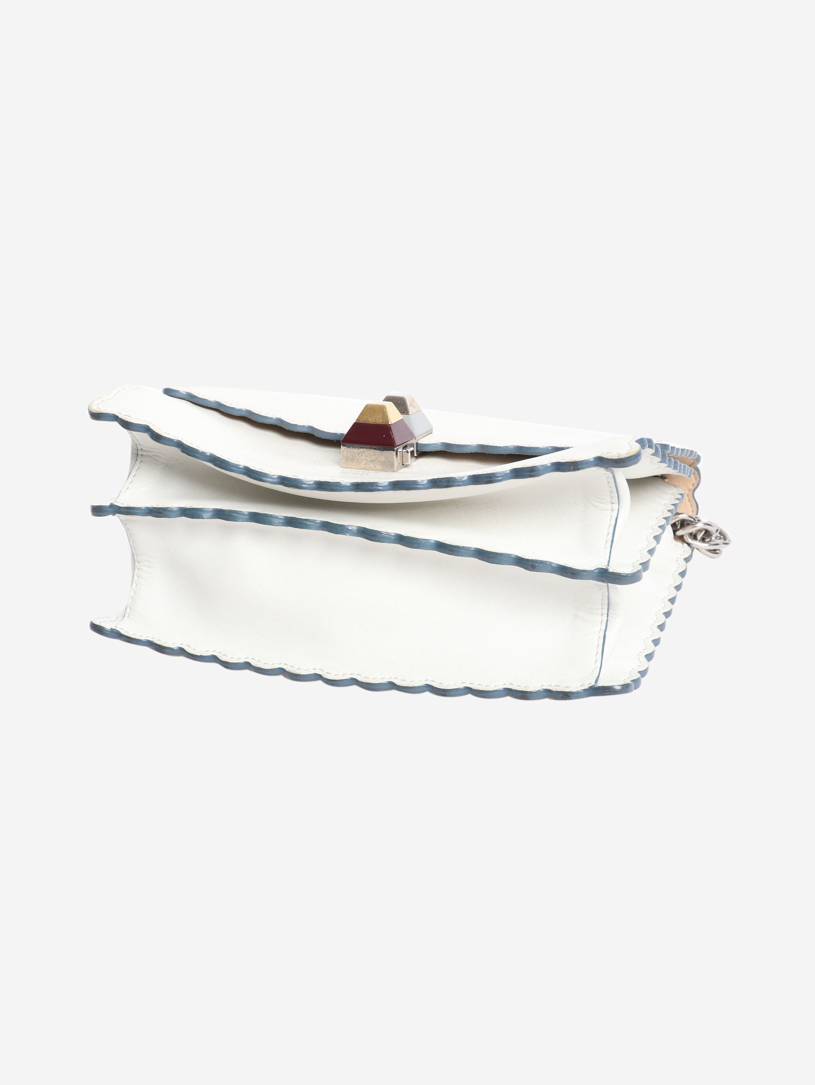 Fendi White small Kan I leather shoulder bag Size ONE SIZE - 5 Thumbnail
