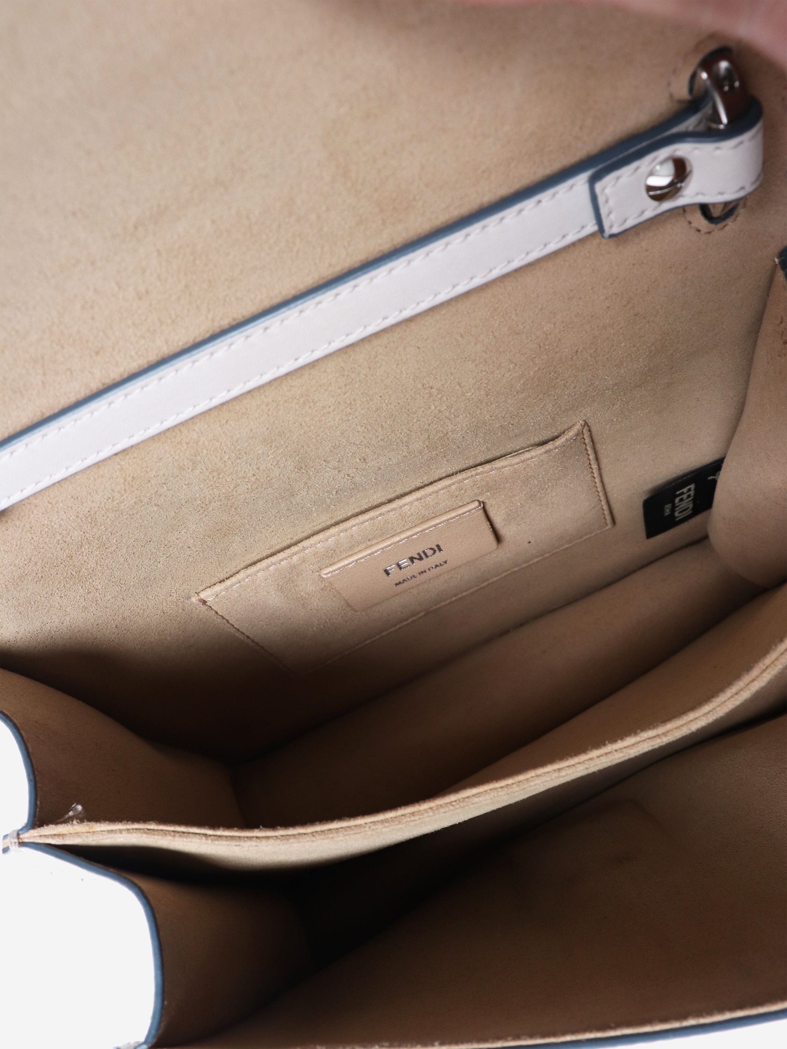 Fendi White small Kan I leather shoulder bag Size ONE SIZE - 6 Thumbnail