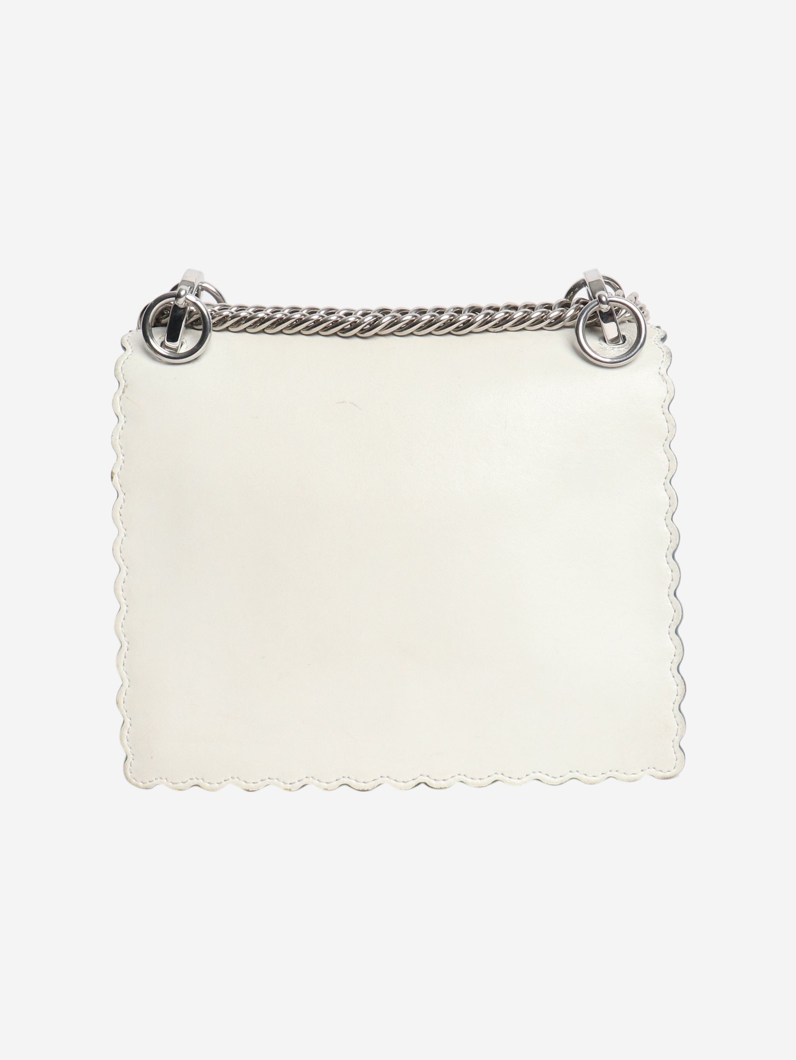 Fendi White small Kan I leather shoulder bag Size ONE SIZE - 3 Thumbnail