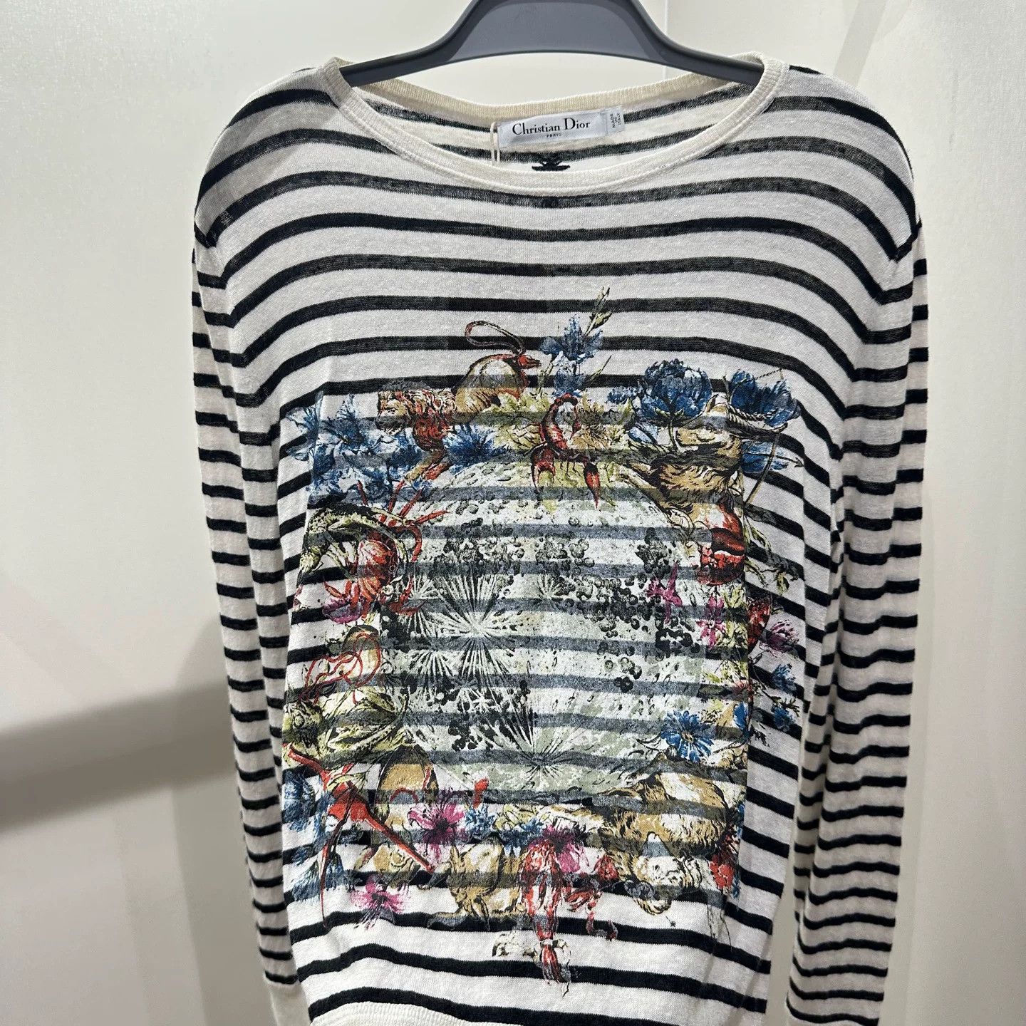 Dior Dior Linen Striped Multi T-Shirt us_4 Women Size S / US 4 / IT 40 - 6 Thumbnail