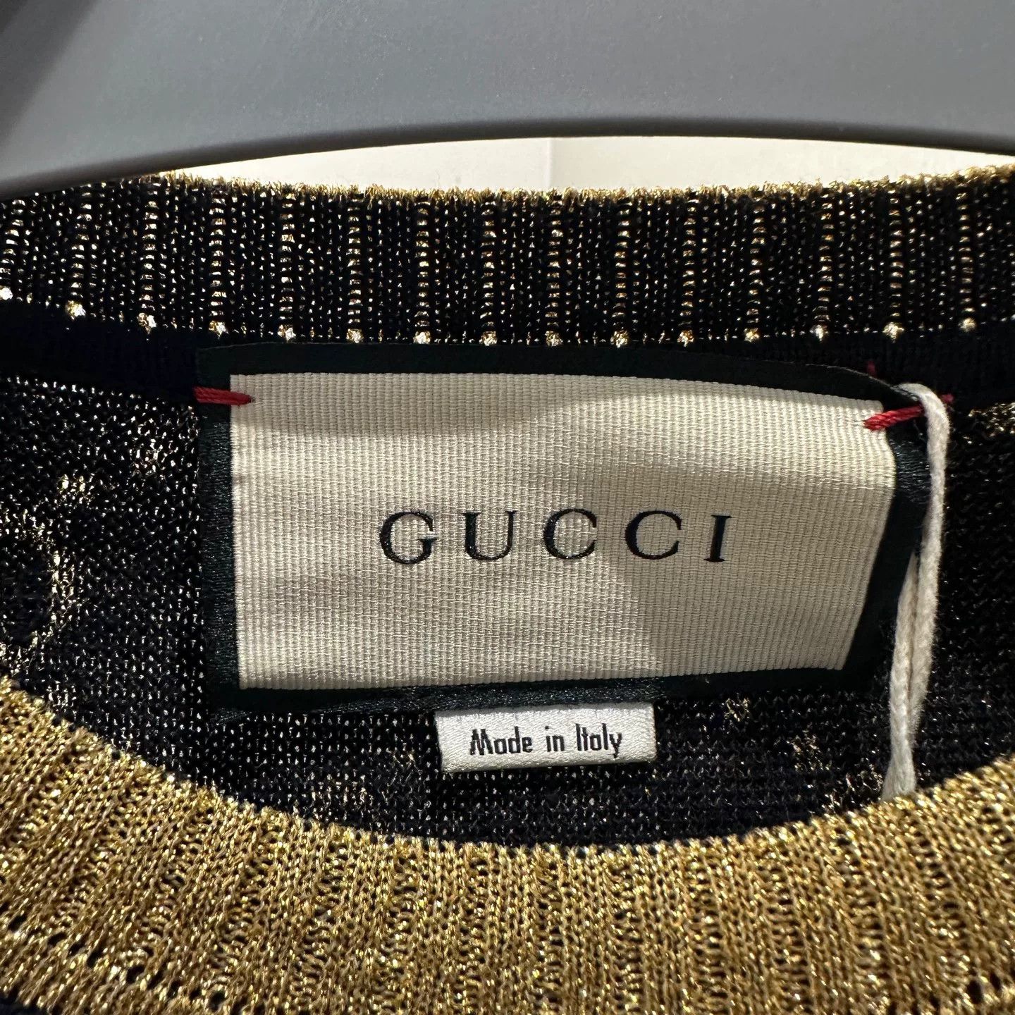 Gucci Gucci Knit Gold T-Shirt XS Women Size XS / US 0-2 / IT 36-38 - 3 Thumbnail