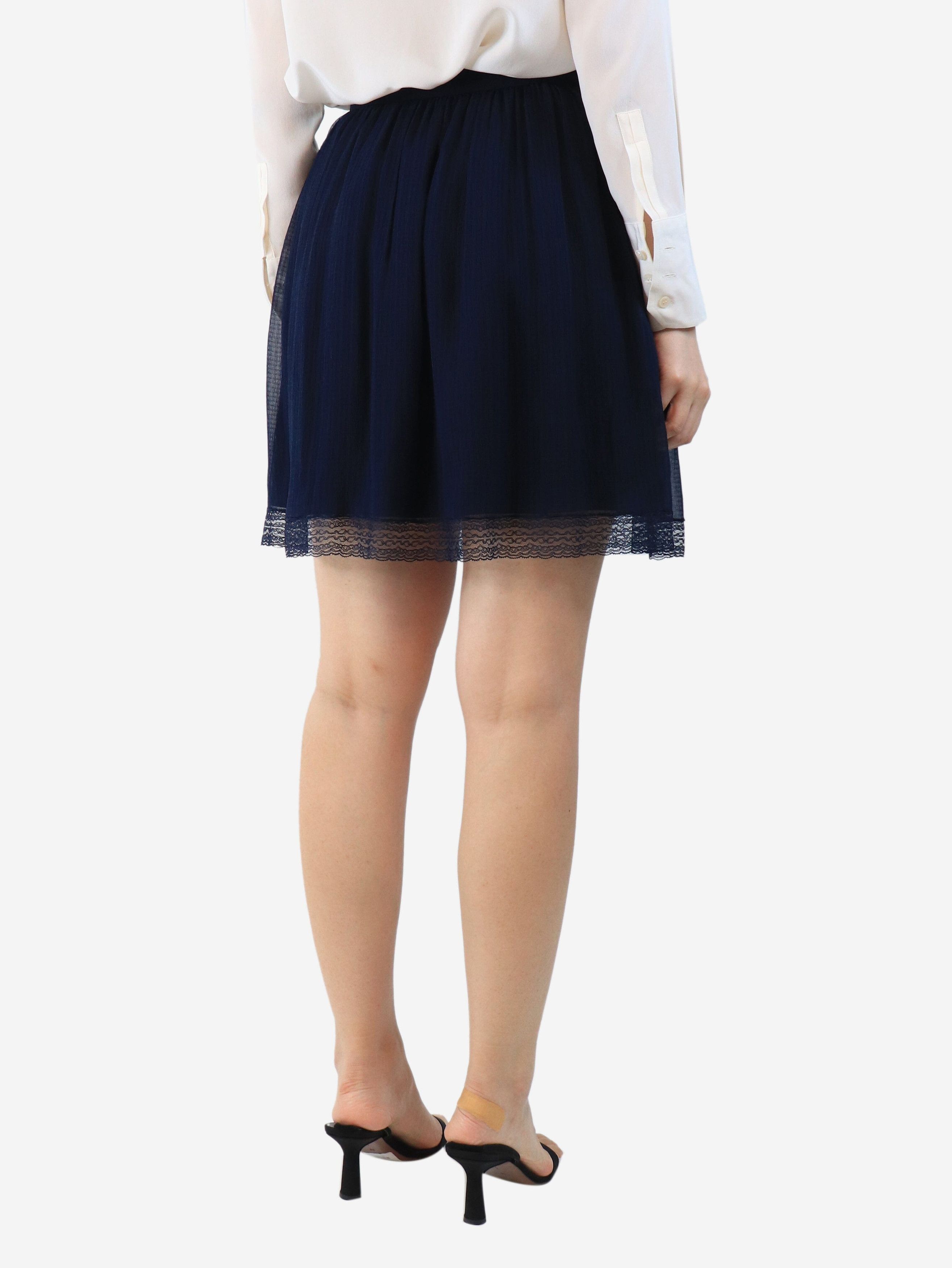 Dior Blue silk chiffon mini skirt - UK 12 Size 30" / US 8 / IT 44 - 4 Thumbnail