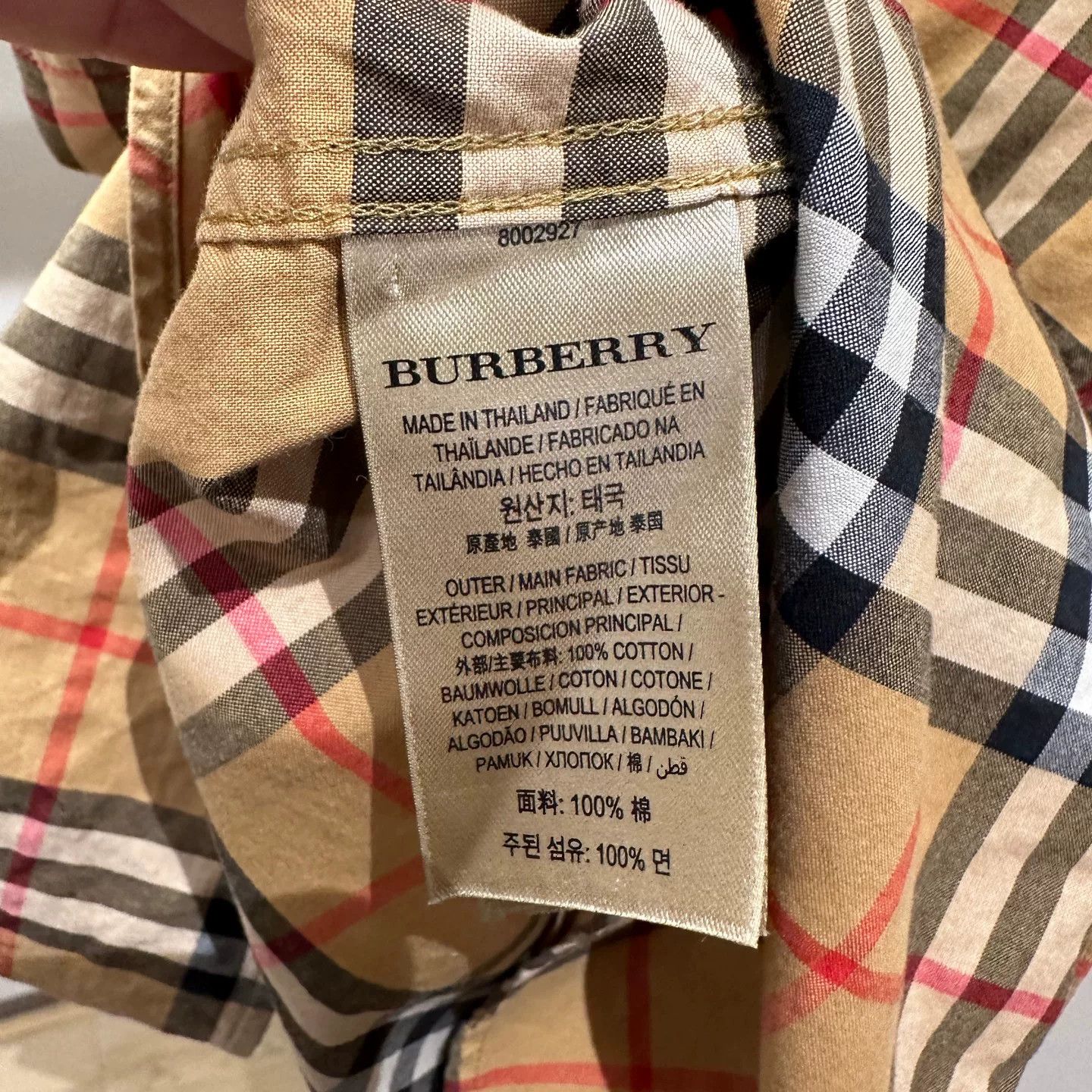 Burberry Burberry Plaid T-Shirt XS Women Size XS / US 0-2 / IT 36-38 - 4 Thumbnail