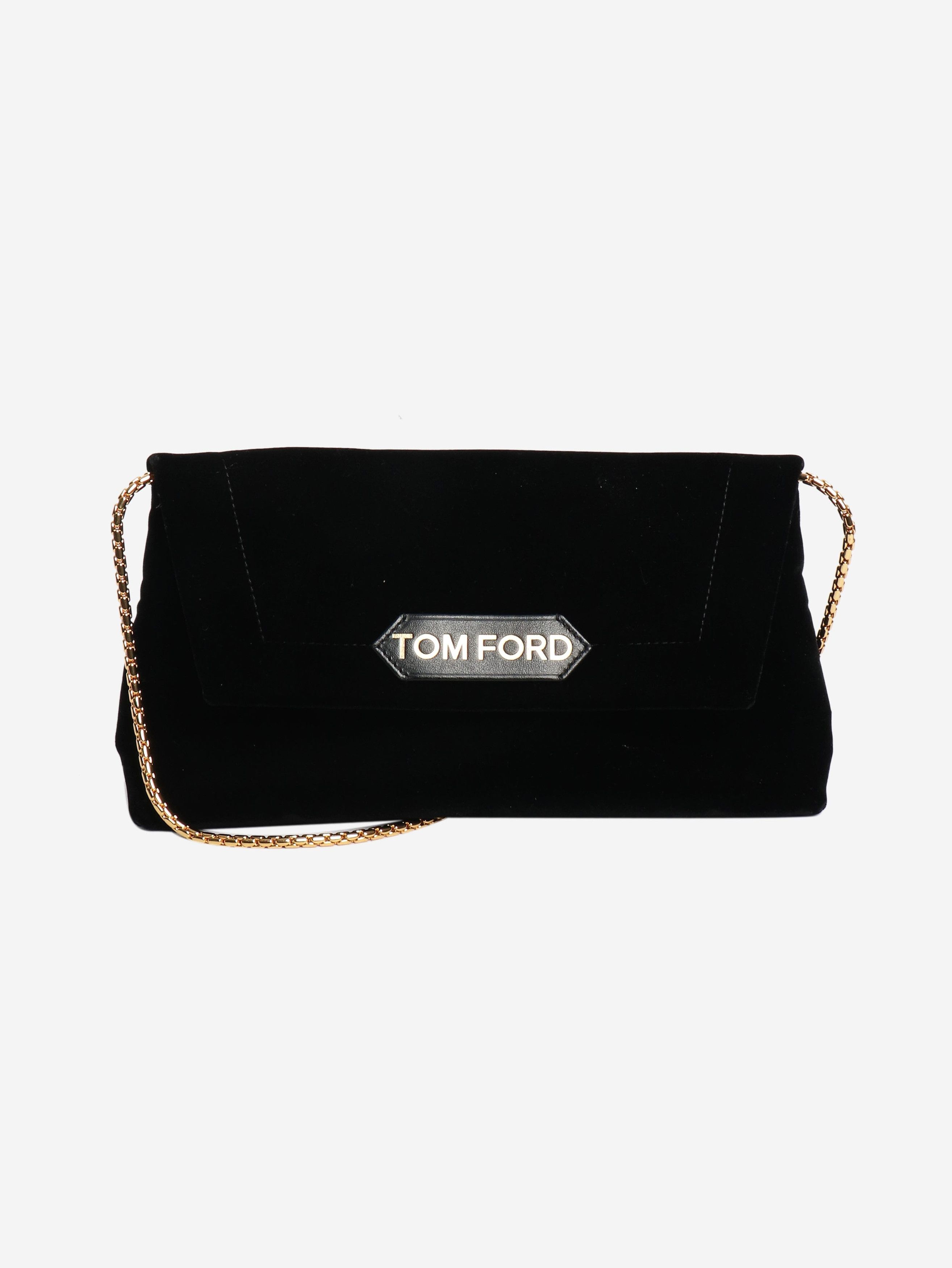 Tom Ford Black velvet chain shoulder bag Size ONE SIZE - 3 Thumbnail