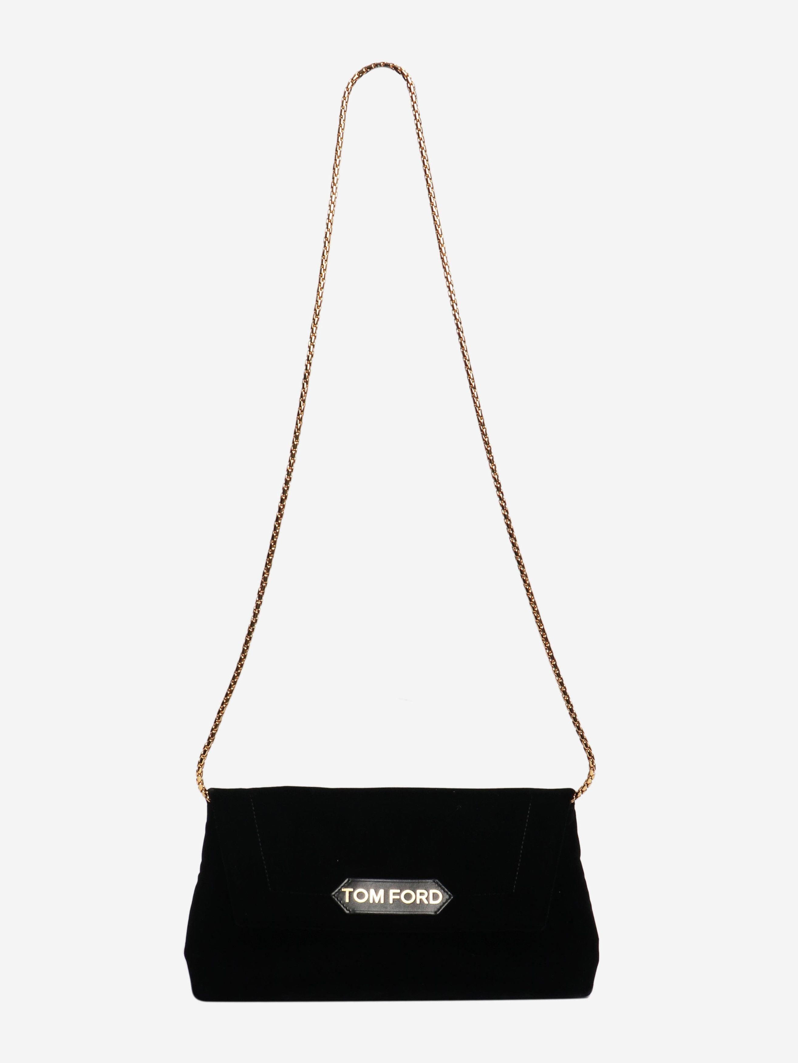 Tom Ford Black velvet chain shoulder bag Size ONE SIZE - 2 Thumbnail