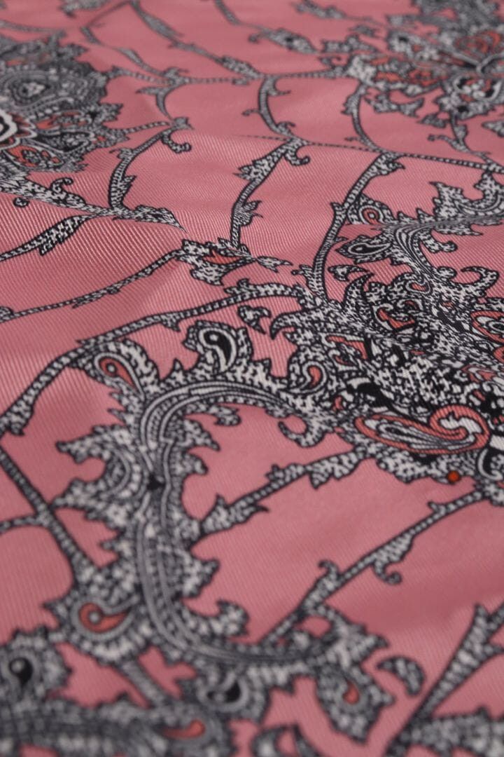 Etro Pink paisley silk scarf Size ONE SIZE - 3 Thumbnail