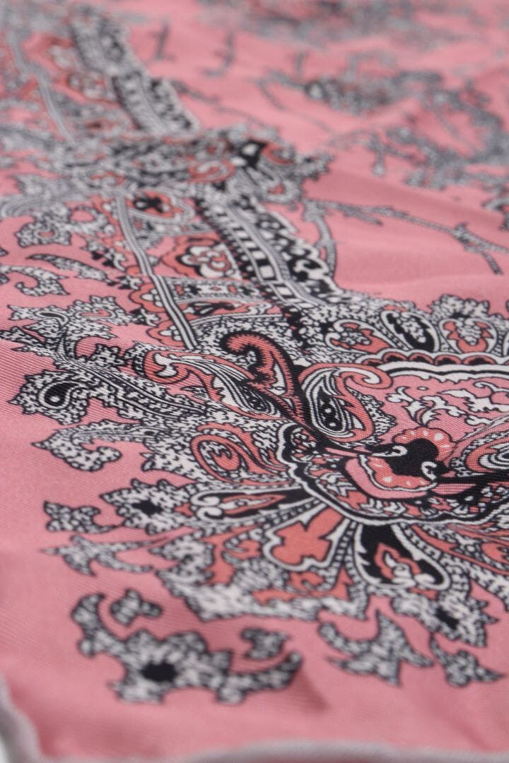 Etro Pink paisley silk scarf Size ONE SIZE - 2 Thumbnail