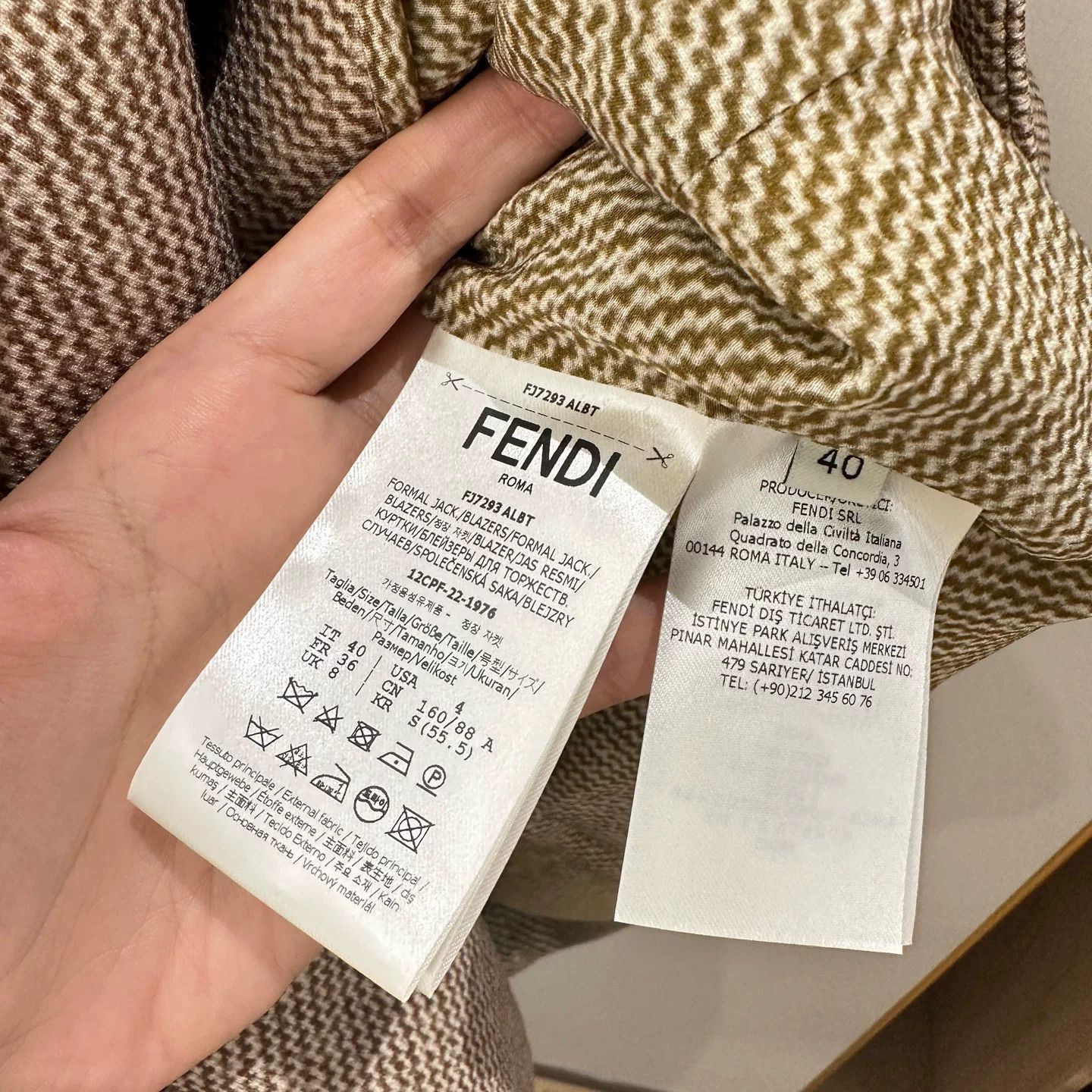 Fendi Fendi Wool Plaid T-Shirt it_40 Women Size S / US 4 / IT 40 - 5 Thumbnail