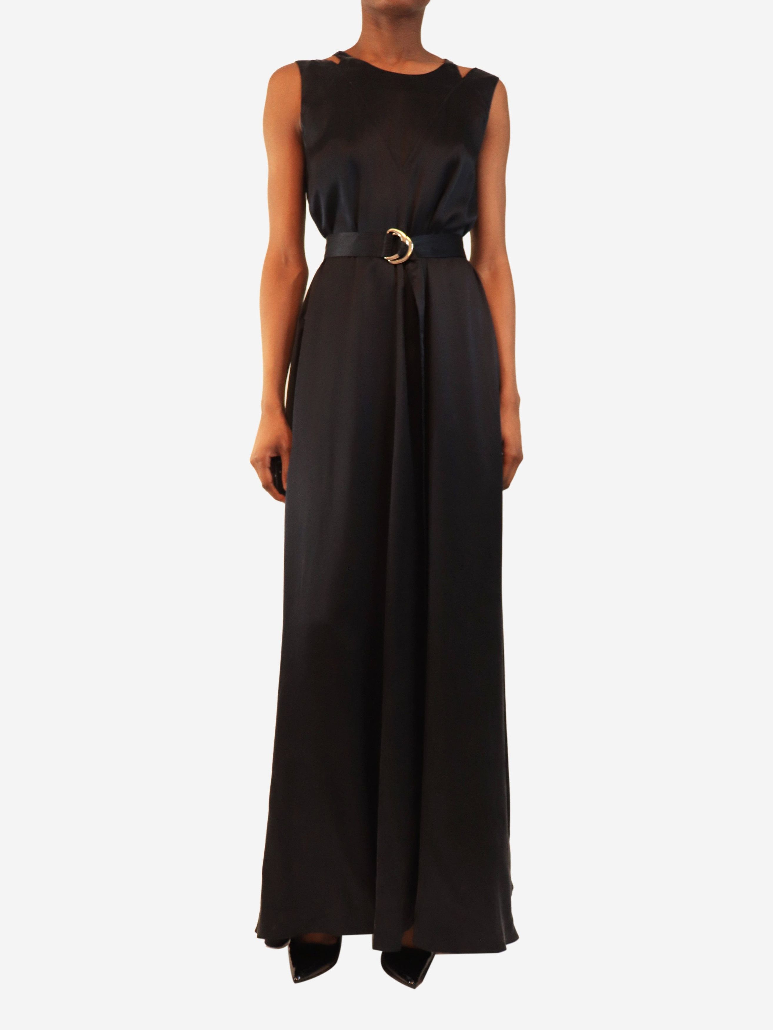 Kenzo Black silk maxi dress - UK 8 Size S / US 4 / IT 40 - 3 Thumbnail