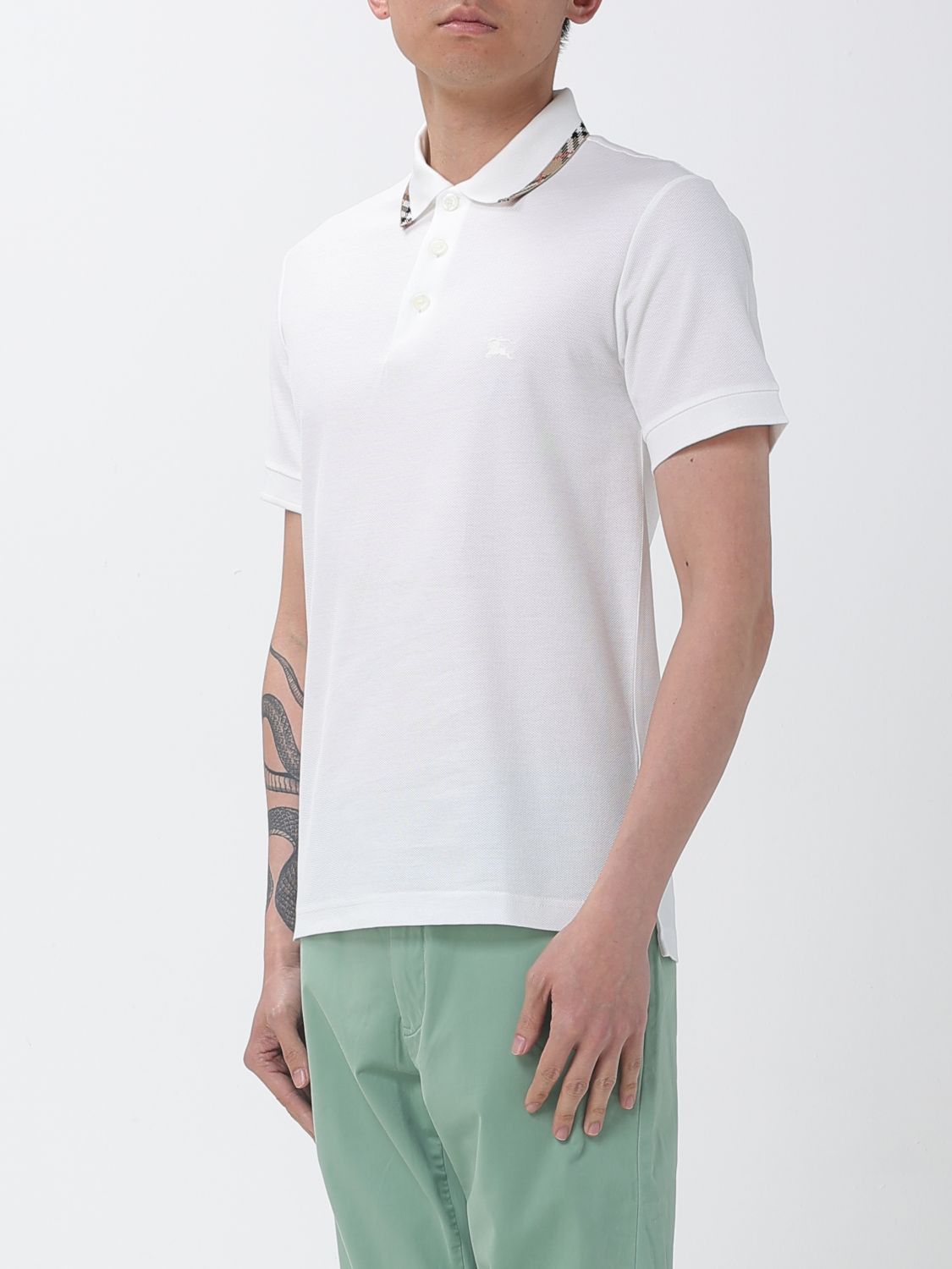 Burberry Burberry Polo Shirt Men White Size US M / EU 48-50 / 2 - 3 Thumbnail