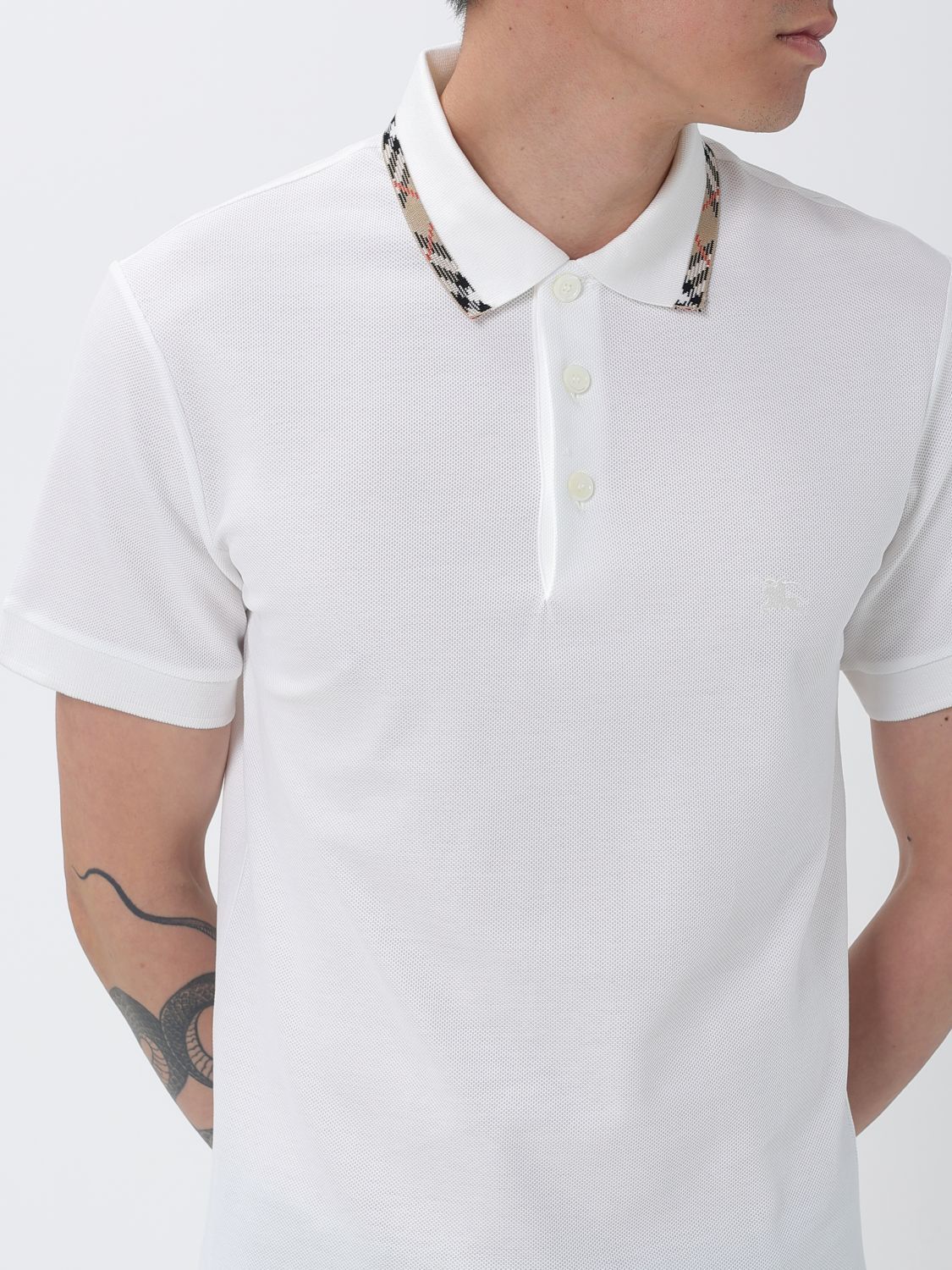Burberry Burberry Polo Shirt Men White Size US S / EU 44-46 / 1 - 4 Thumbnail