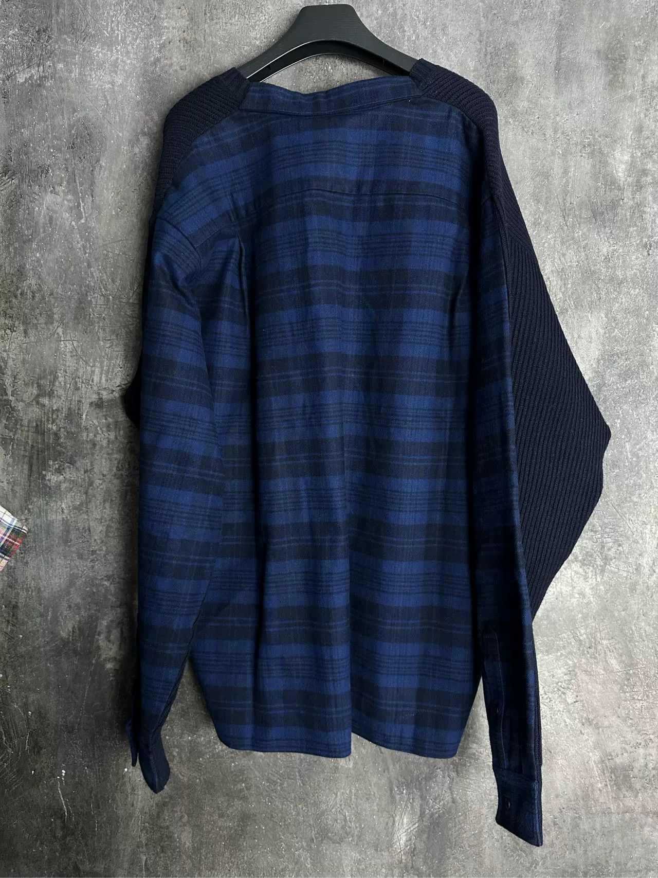 Balenciaga Balenciaga Plaid Hybrid V-Neck Sweater M Size US M / EU 48-50 / 2 - 3 Thumbnail