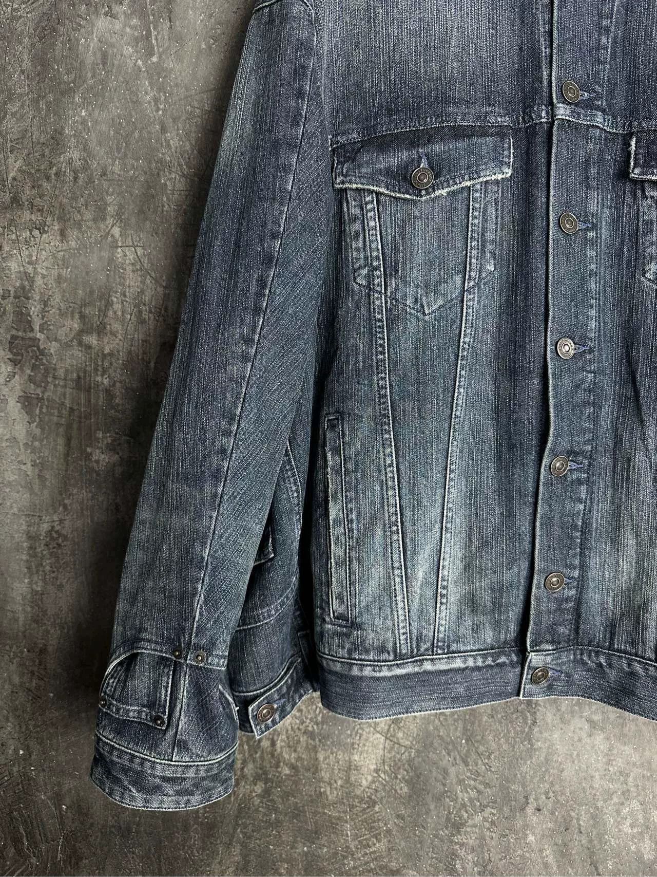 Balenciaga Balenciaga Washed Denim Jacket Size M Size US M / EU 48-50 / 2 - 5 Thumbnail