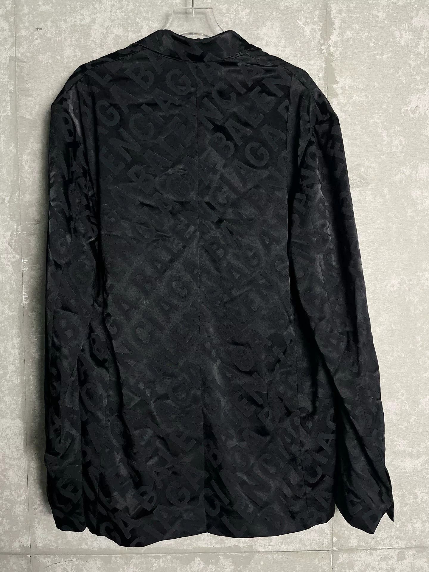 Balenciaga Balenciaga All-over Logo Silk Blazer Size 1 Size 36R - 3 Thumbnail