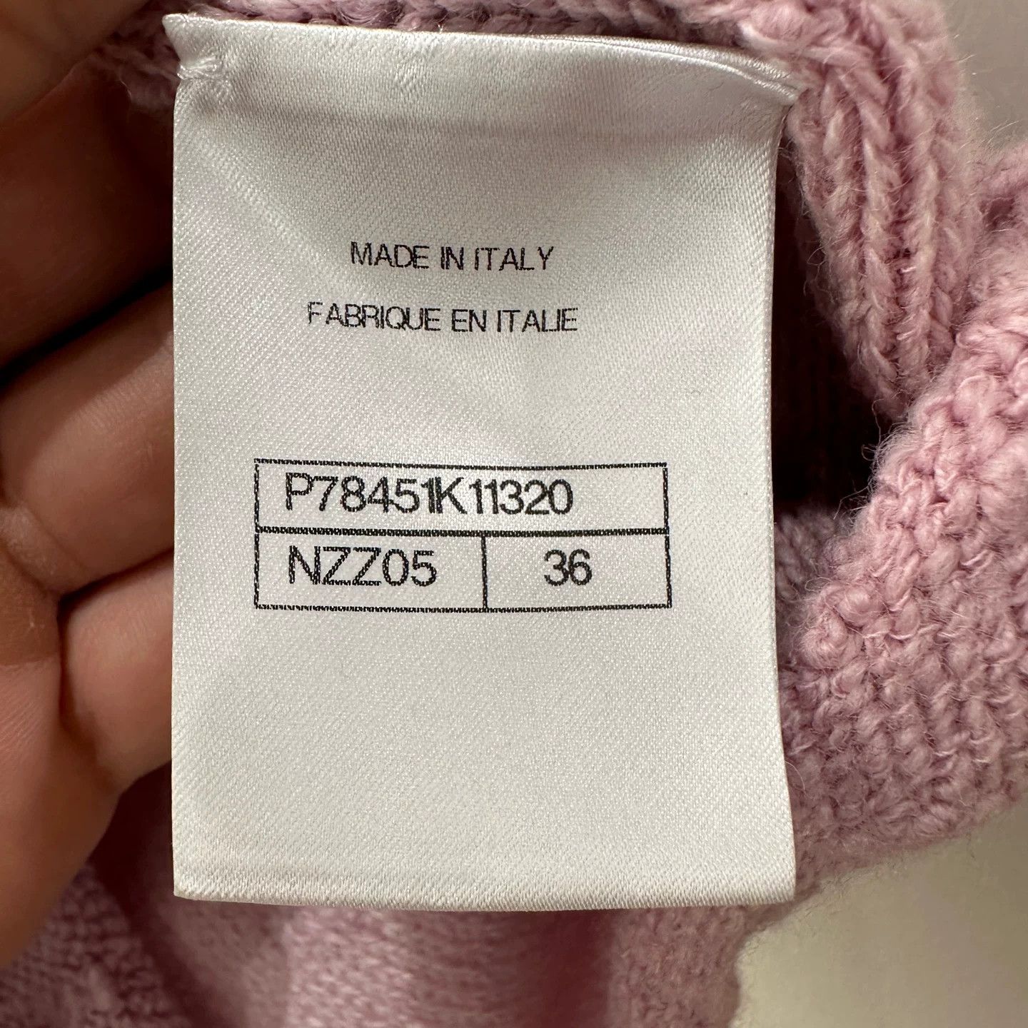 Chanel Chanel Wool Pink T-Shirt it_36 Women Size XS / US 0-2 / IT 36-38 - 4 Thumbnail