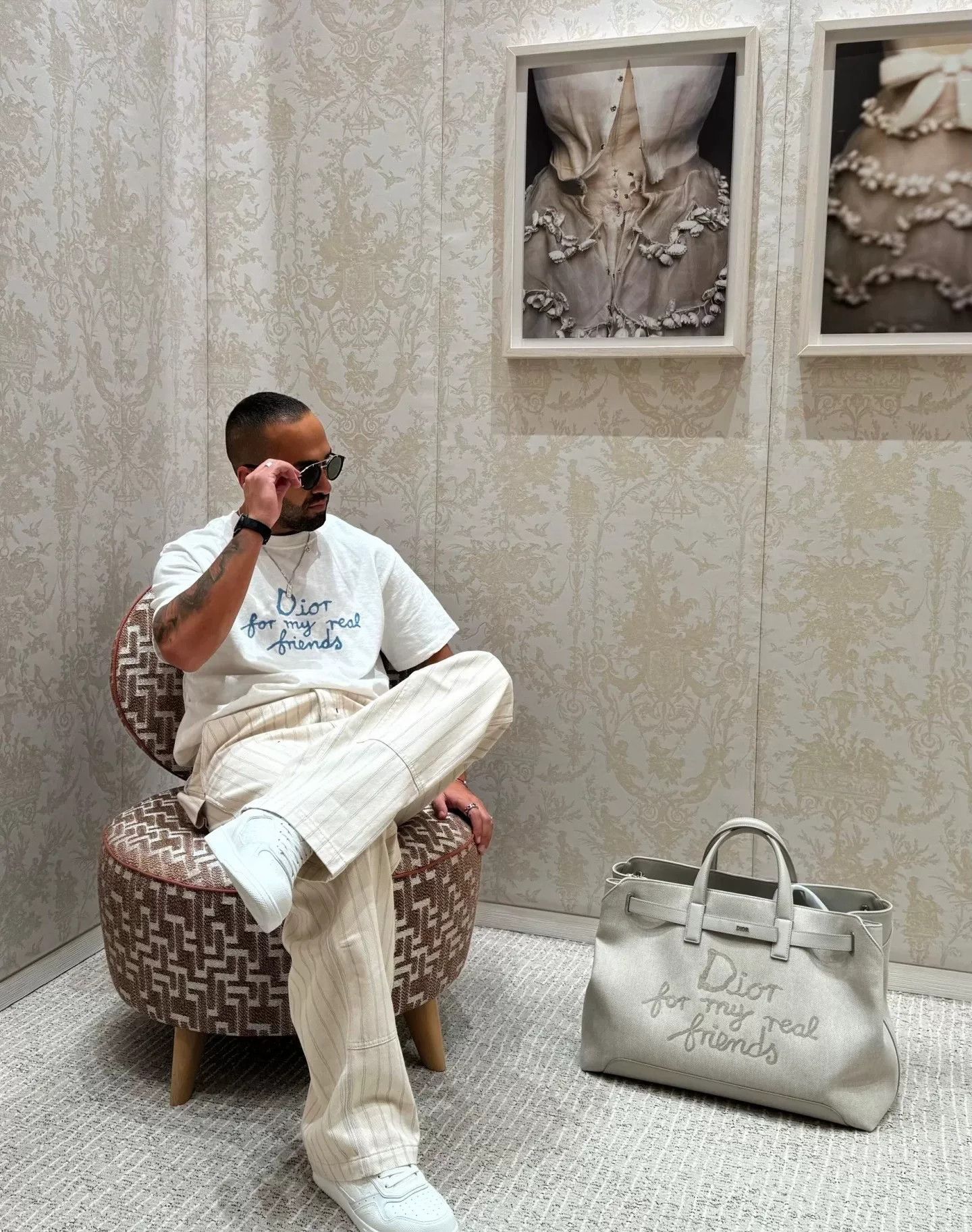 Dior Dior For My Real Friends Embroidered T-Shirt M Size US M / EU 48-50 / 2 - 7 Thumbnail