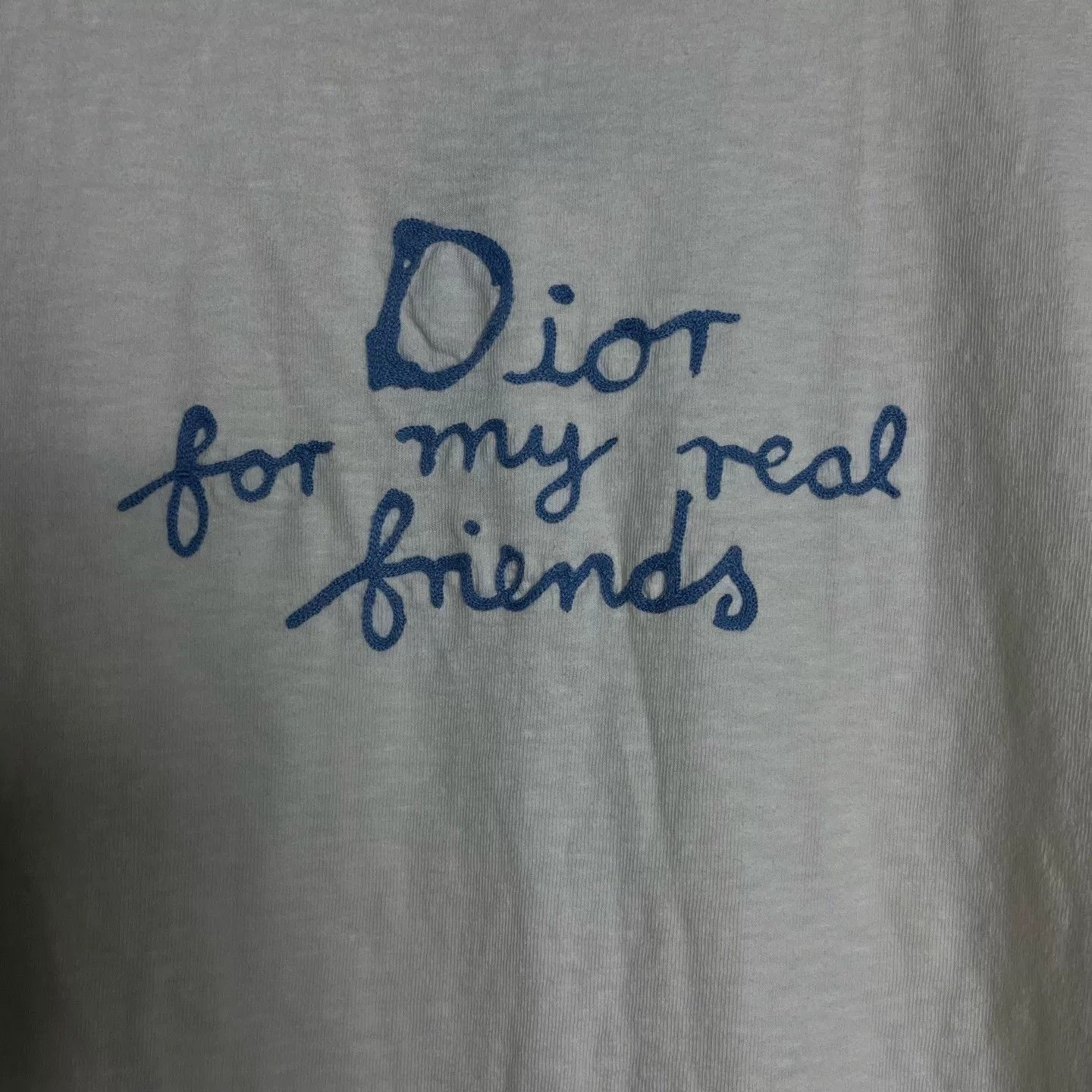 Dior Dior For My Real Friends Embroidered T-Shirt M Size US M / EU 48-50 / 2 - 4 Thumbnail
