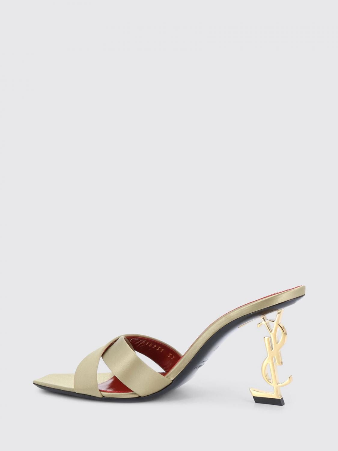 Saint Laurent Paris Saint Laurent Heeled Sandal Woman Beige Size US 8 / IT 38 - 3 Thumbnail