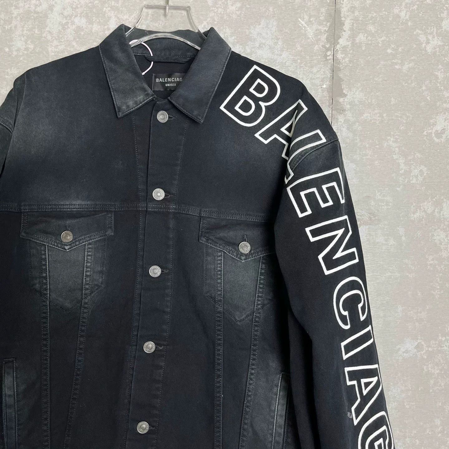 Balenciaga Balenciaga Logo Print Denim Jacket US XS Size US XS / EU 42 / 0 - 4 Thumbnail