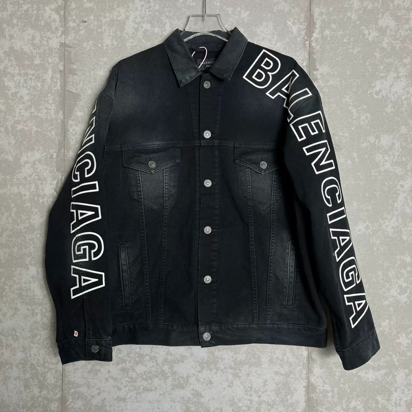 Balenciaga Balenciaga Logo Print Denim Jacket US XS Size US XS / EU 42 / 0 - 2 Thumbnail