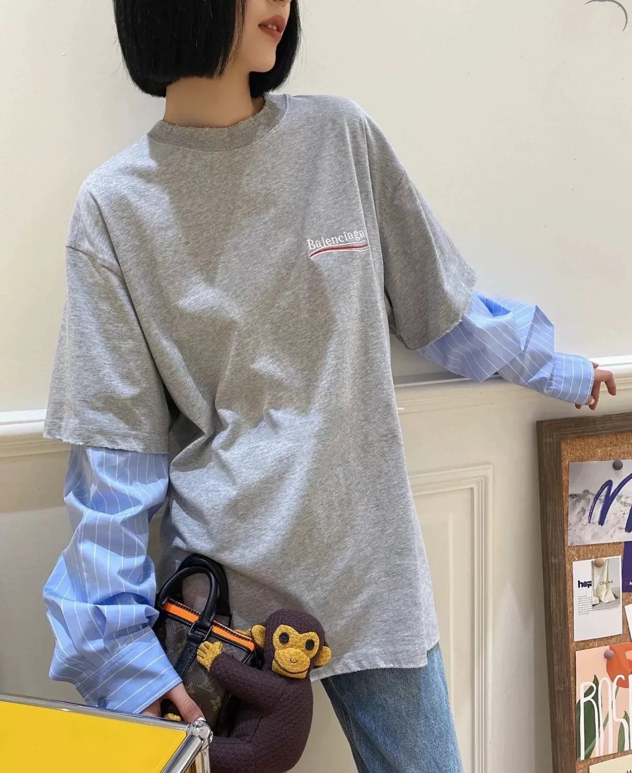 Balenciaga Balenciaga Political Logo Layered T-Shirt XS Size US XS / EU 42 / 0 - 8 Thumbnail