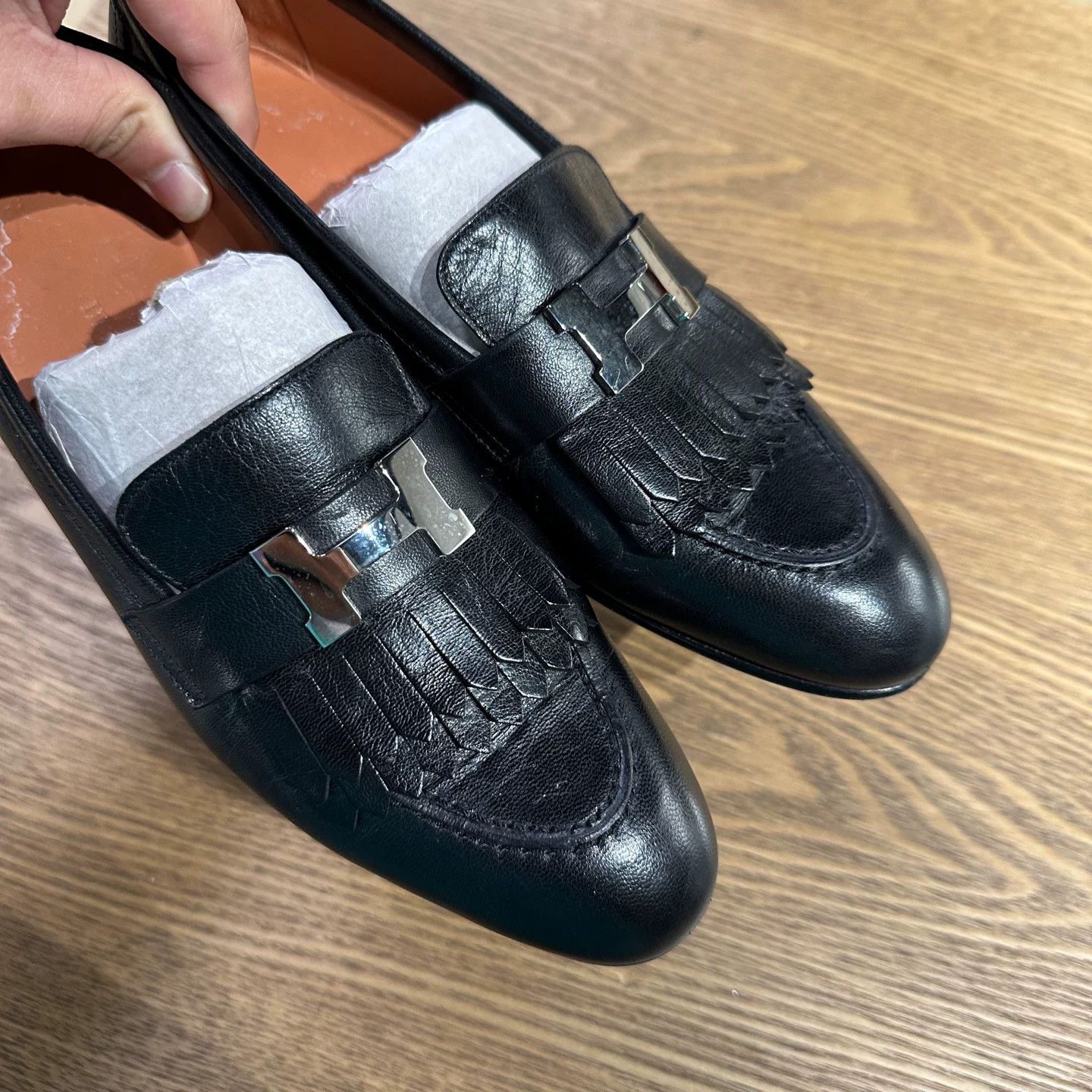 Hermes Hermes Leather Slip Ons 5.5 Men Size US 5.5 / EU 38 - 6 Thumbnail