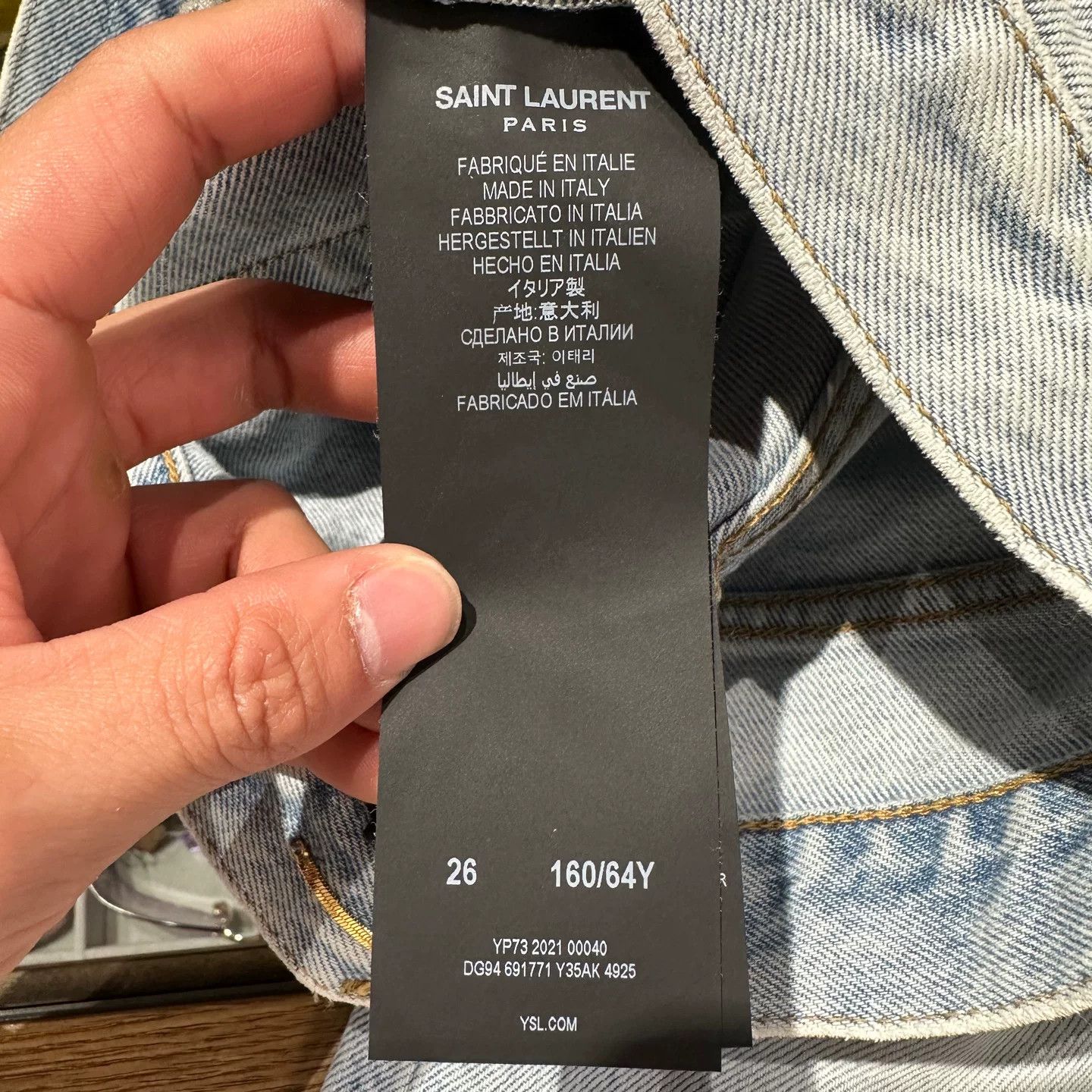 Saint Laurent Paris Saint Laurent Paris Washed T-Shirt us_26 Women Size 4XL / US 24-26 - 4 Thumbnail