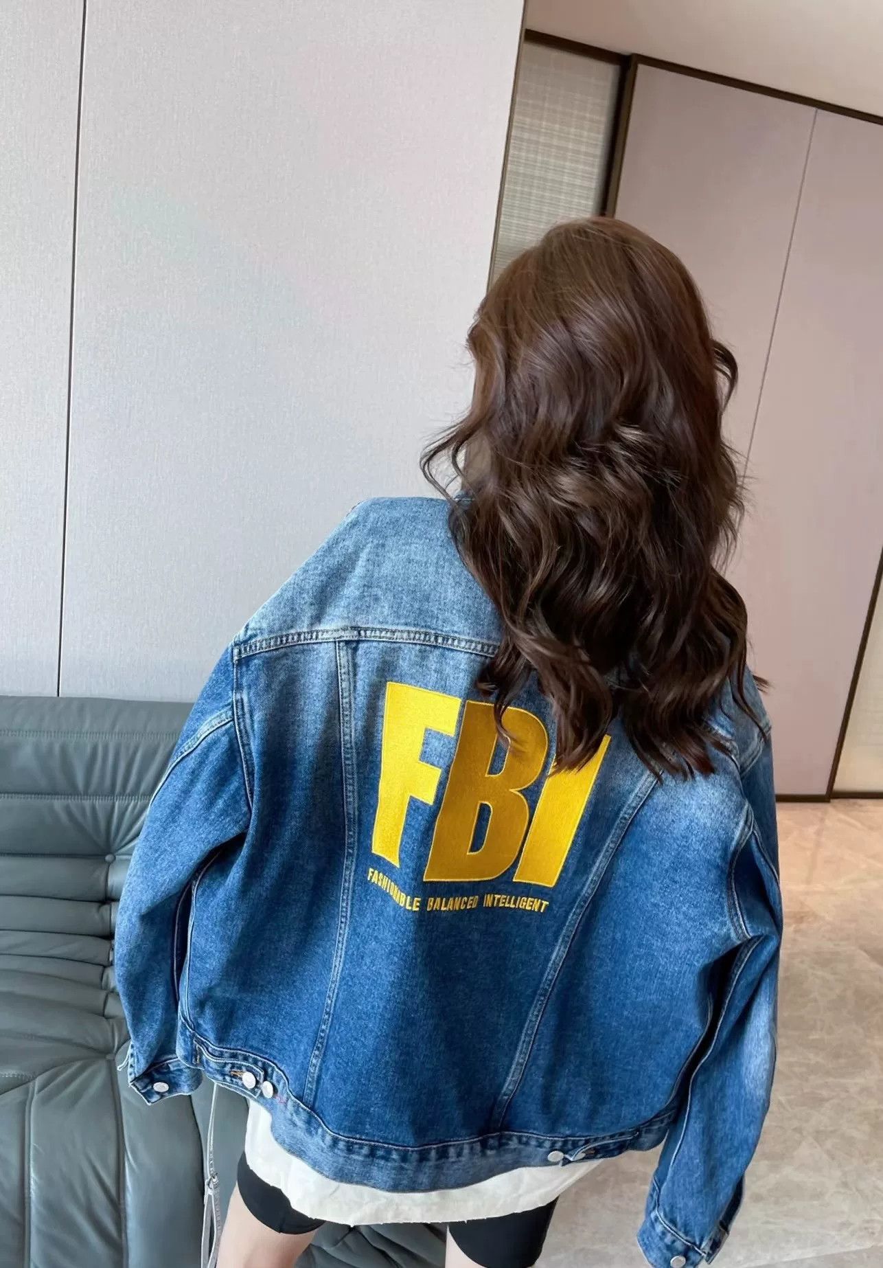 Balenciaga Balenciaga FBI Logo Denim Jacket Size 2 Size US M / EU 48-50 / 2 - 7 Thumbnail