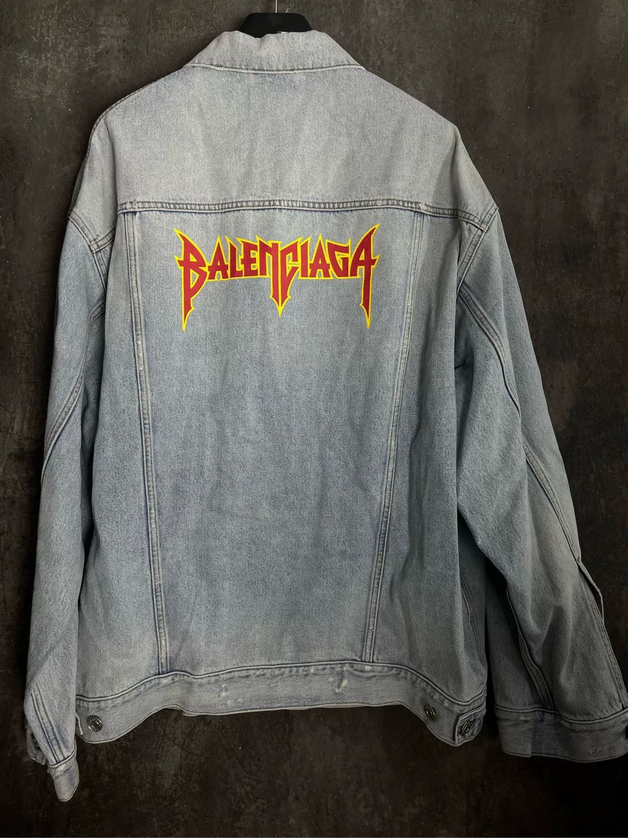 Balenciaga Balenciaga Metal Logo Denim Jacket L Size US L / EU 52-54 / 3 - 3 Thumbnail