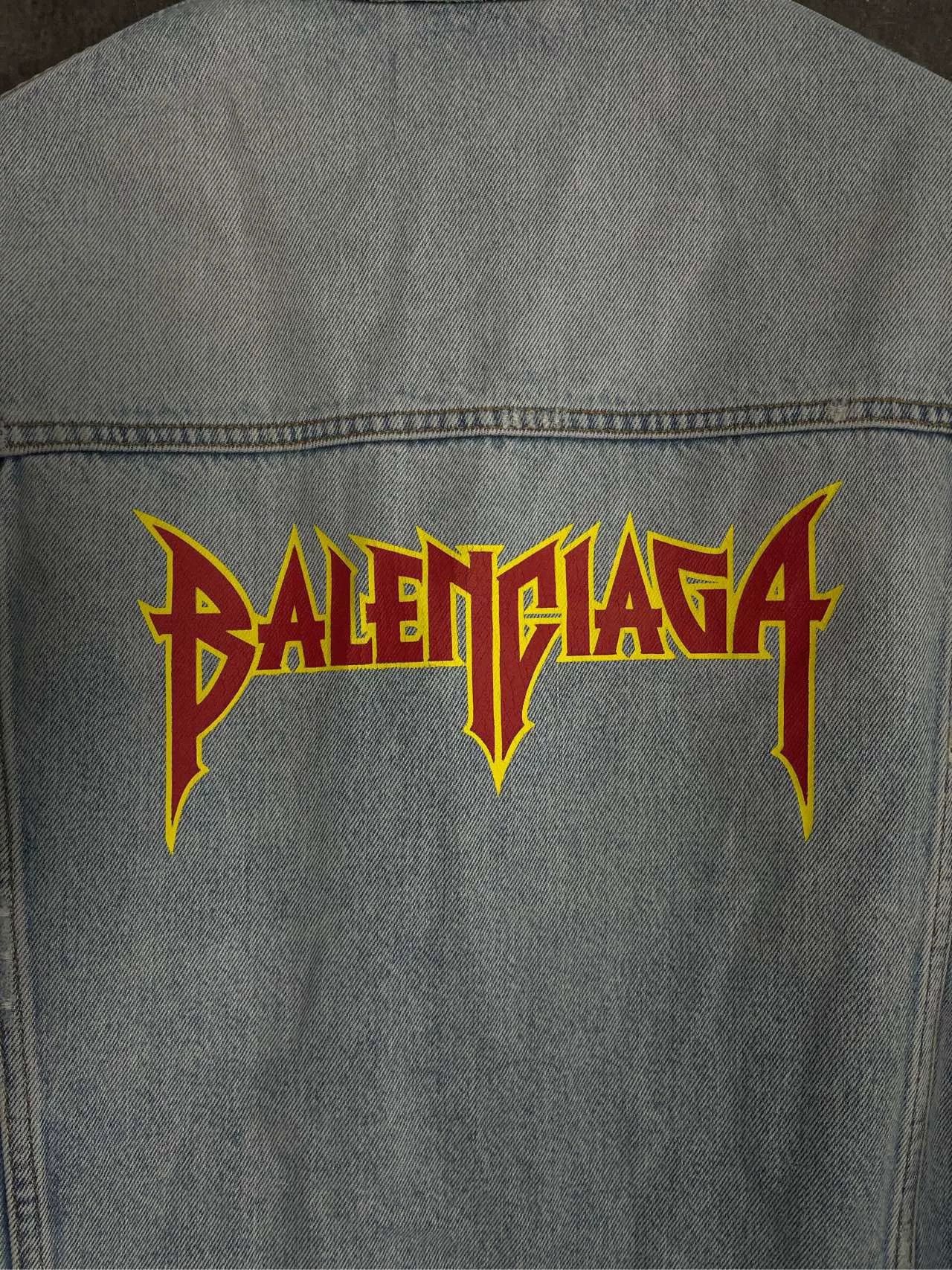 Balenciaga Balenciaga Metal Logo Denim Jacket L Size US L / EU 52-54 / 3 - 5 Thumbnail