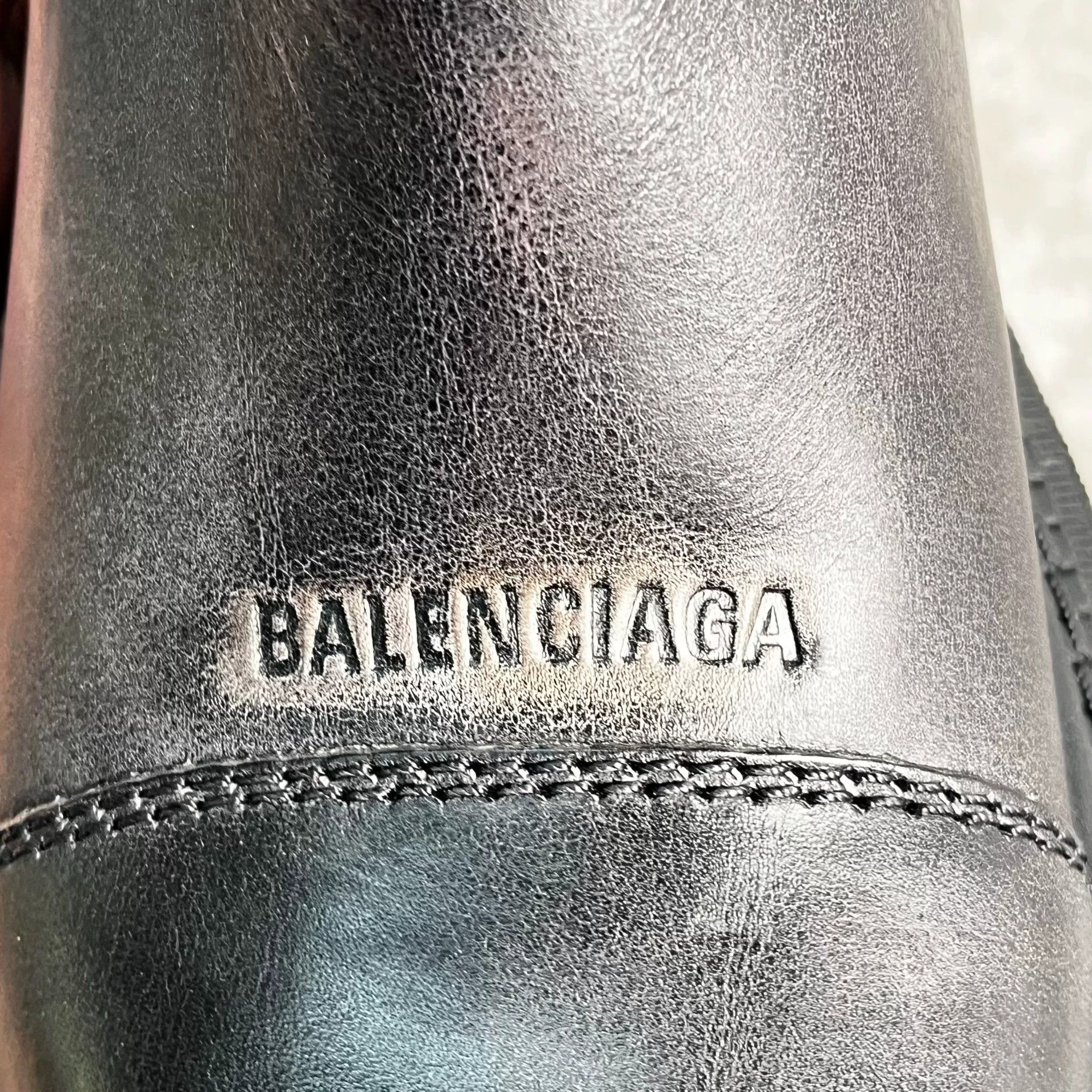 Balenciaga Balenciaga Black Leather Tractor Boots Size 43 Size US 10 / EU 43 - 6 Thumbnail