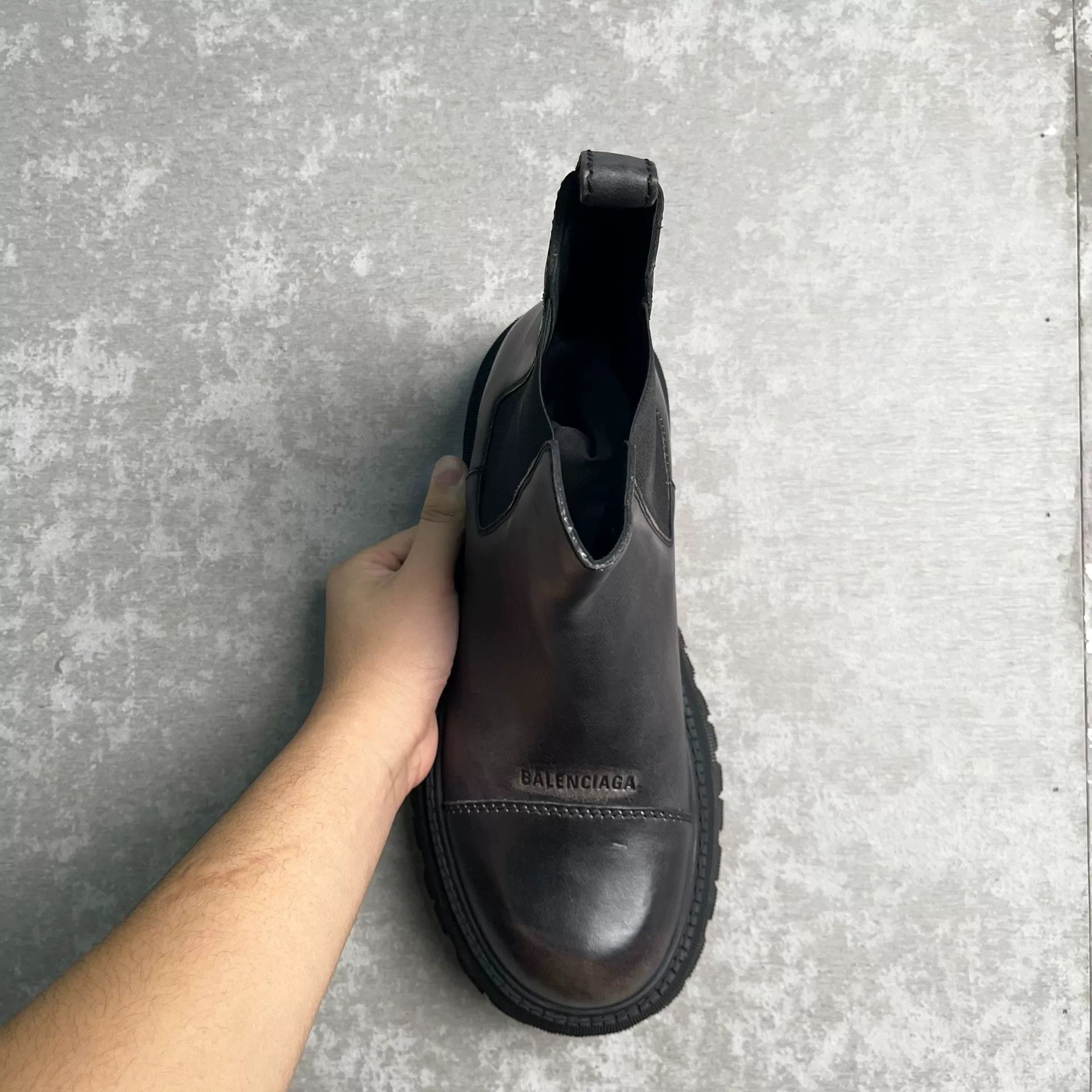 Balenciaga Balenciaga Black Leather Tractor Boots Size 43 Size US 10 / EU 43 - 5 Thumbnail