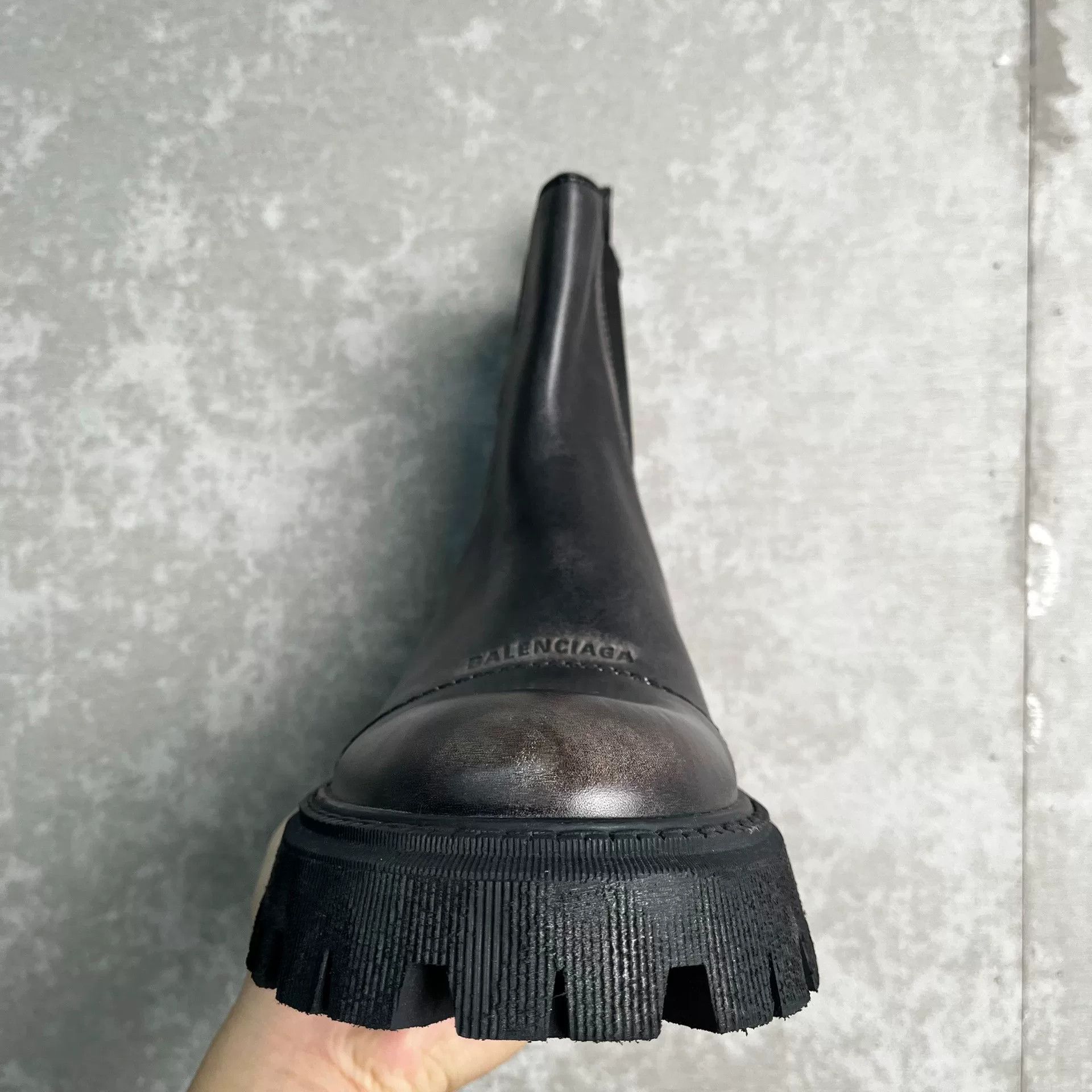 Balenciaga Balenciaga Black Leather Tractor Boots Size 43 Size US 10 / EU 43 - 3 Thumbnail