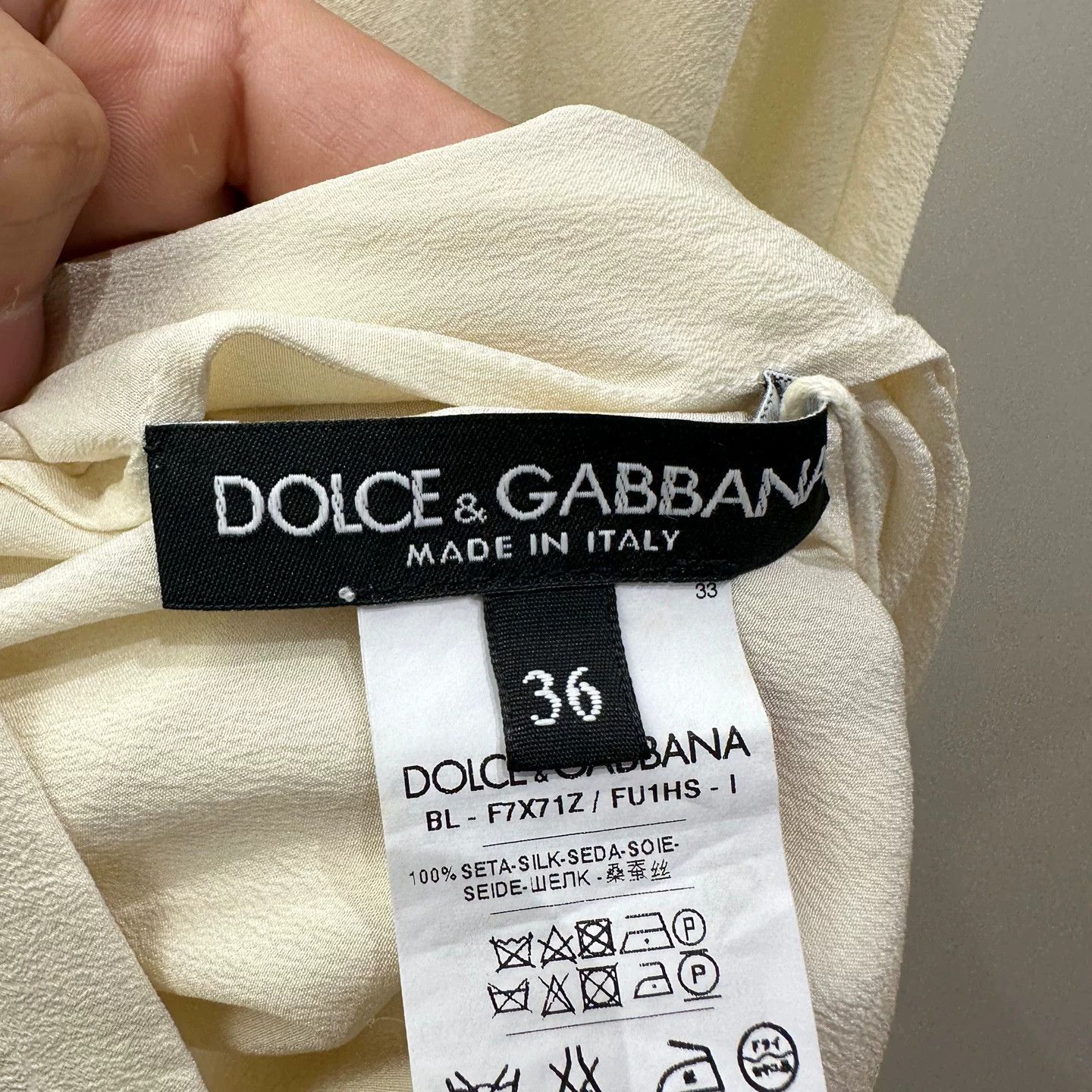 Dolce & Gabbana Dolce & Gabbana Silk T-Shirt it_36 Women Size XS / US 0-2 / IT 36-38 - 3 Thumbnail