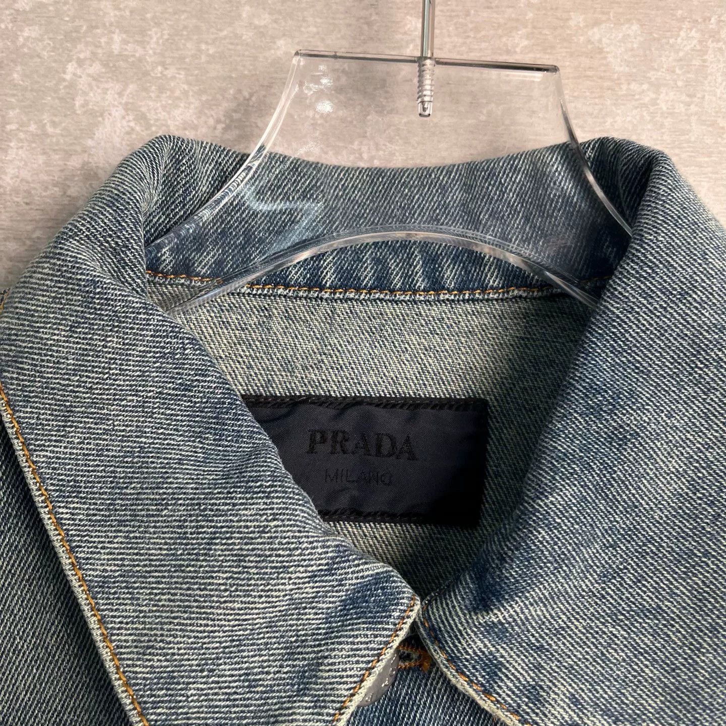Prada Prada Faded Blue Denim Jacket Size XL Size US XL / EU 56 / 4 - 3 Thumbnail