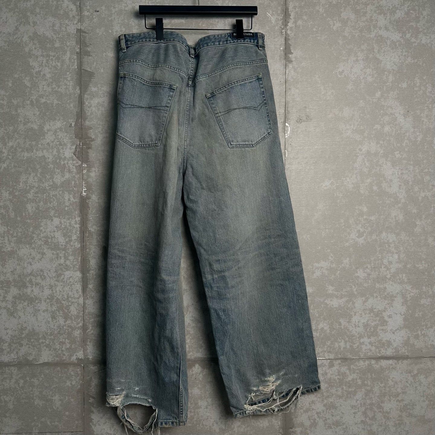 Balenciaga Balenciaga Distressed Drawstring Denim Jeans S Size US 30 / EU 46 - 4 Thumbnail