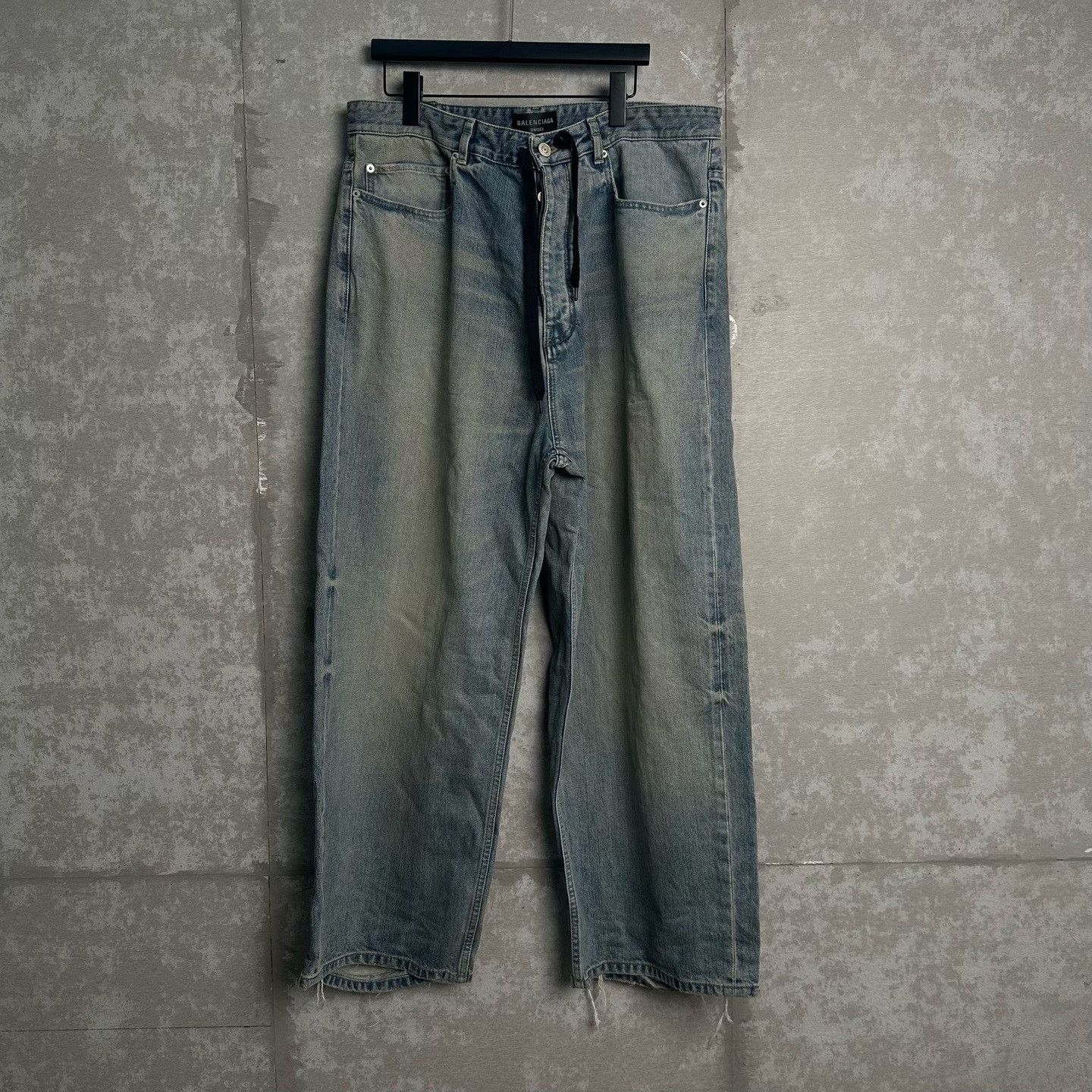 Balenciaga Balenciaga Distressed Drawstring Denim Jeans S Size US 30 / EU 46 - 2 Thumbnail