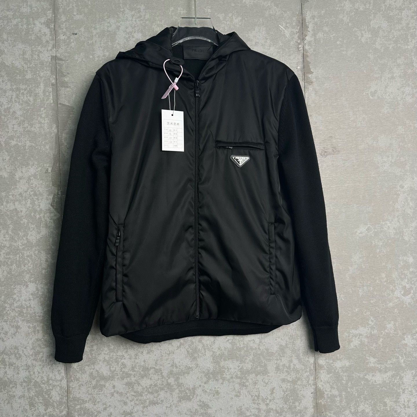 Prada Prada Black Nylon Hybrid Hooded Jacket IT 46 Size US S / EU 44-46 / 1 - 2 Thumbnail