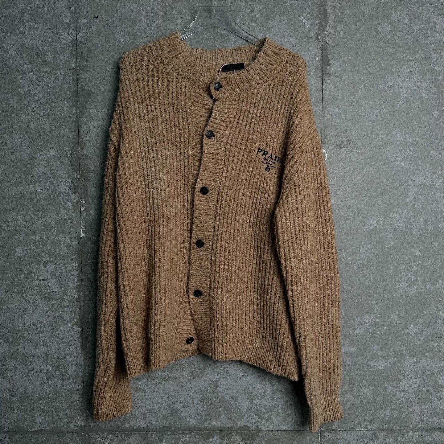 Prada Prada Logo Knit Cardigan Size 50 Size US M / EU 48-50 / 2 - 2 Thumbnail