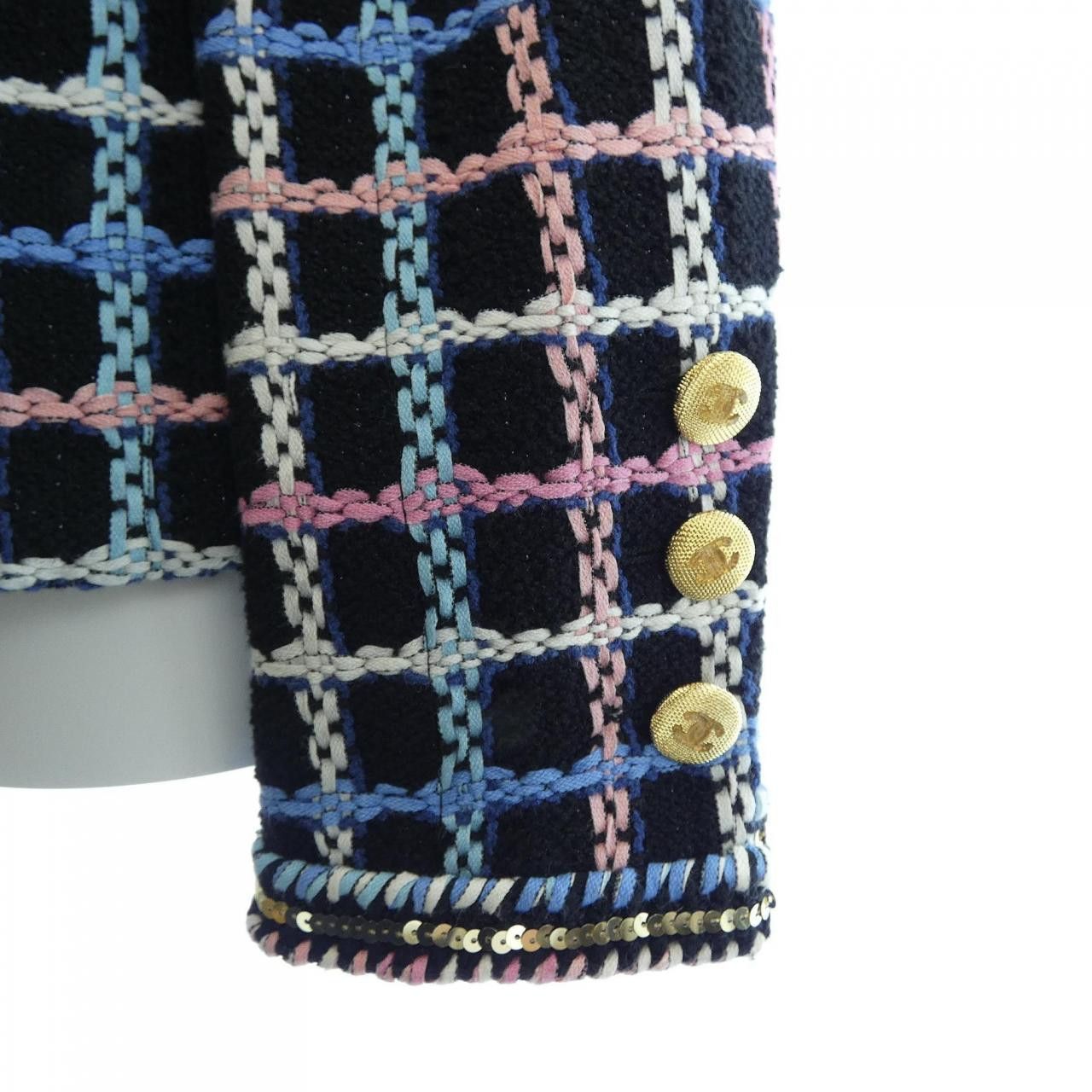 Chanel Chanel Chanel Collarless Jacket Textile Outerwear P72500V64261 DUTY FREE for USA Size ONE SIZE - 7 Thumbnail