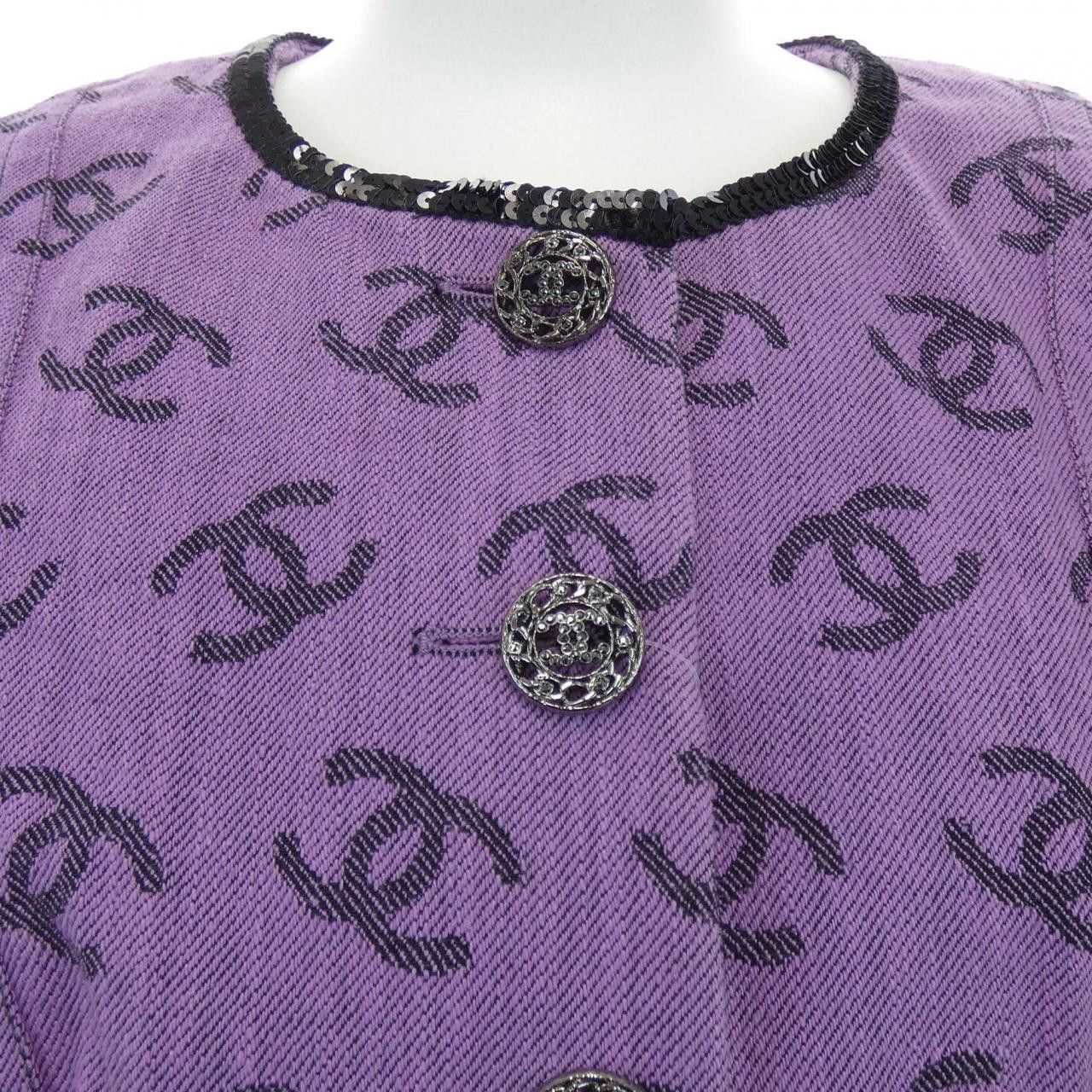 Chanel Chanel Chanel Collarless Jacket Textile Outerwear P72568V64160 DUTY FREE for USA Size ONE SIZE - 6 Thumbnail