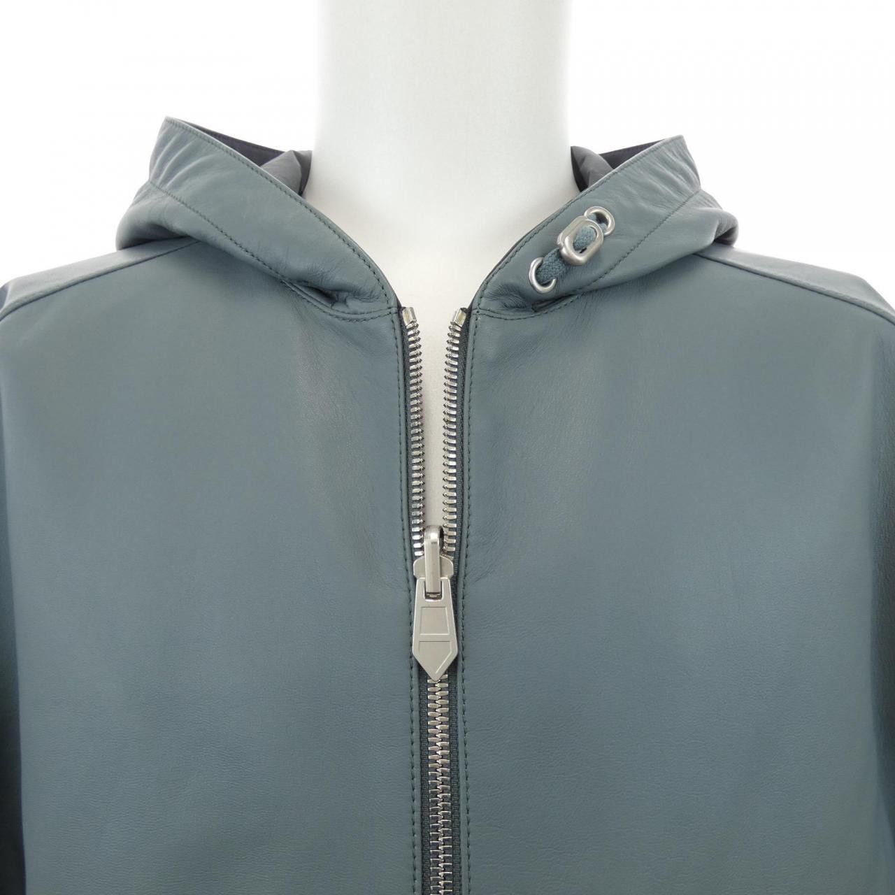 Hermes Hermes Hermes 553020HA Leather Jacket 48 Leather Outerwear DUTY FREE for USA Size ONE SIZE - 5 Thumbnail