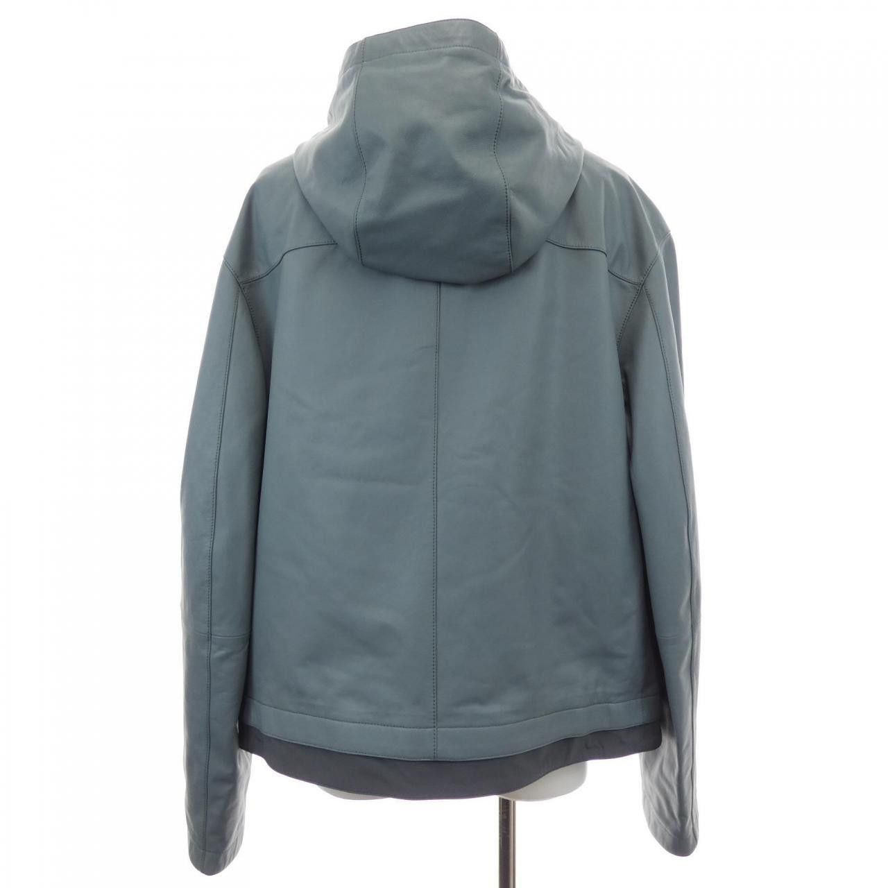 Hermes Hermes Hermes 553020HA Leather Jacket 48 Leather Outerwear DUTY FREE for USA Size ONE SIZE - 2 Thumbnail